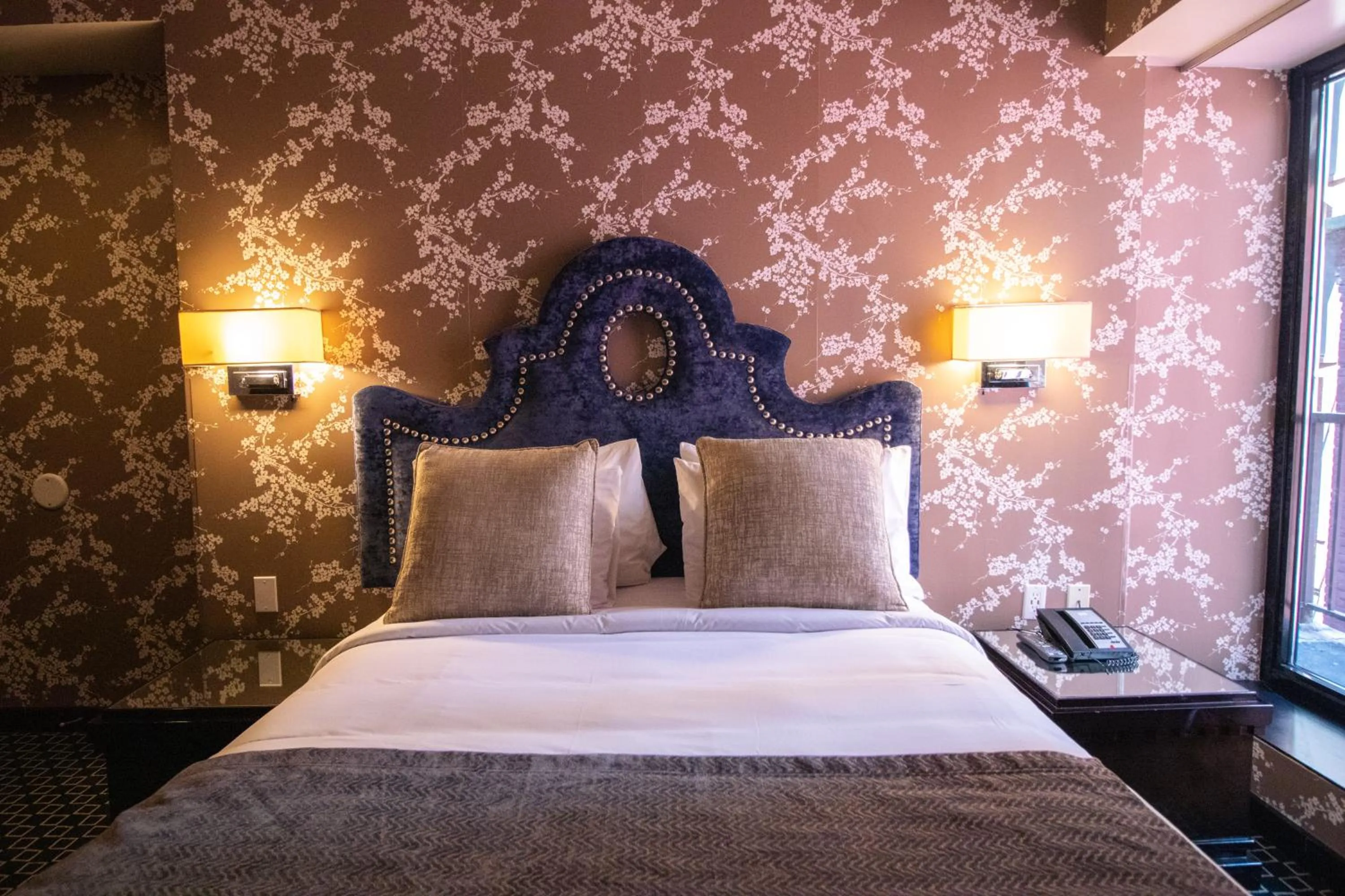 Bed in 45 Times Square Hotel