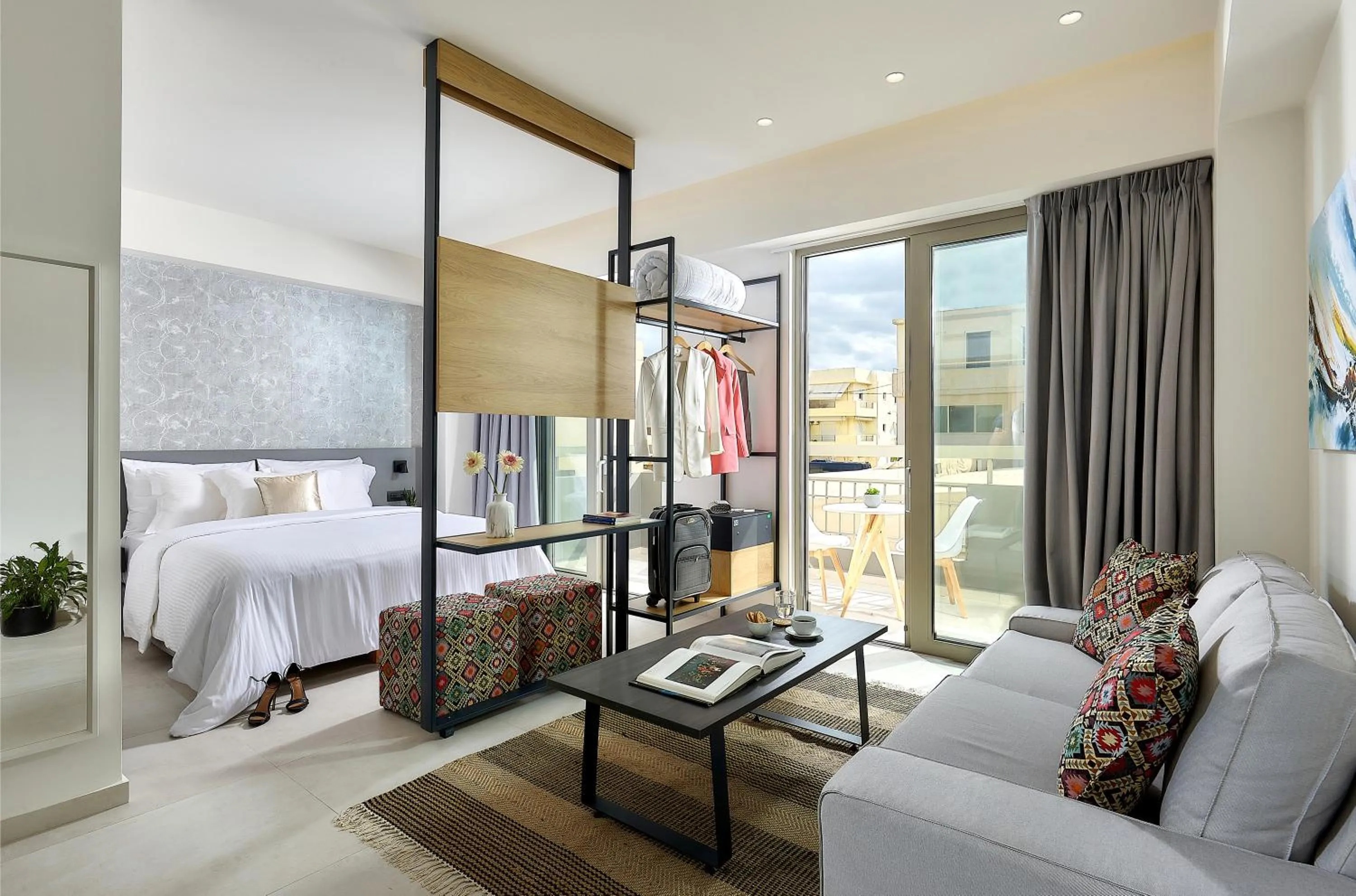 Living room, Bed in Stay 365 Heraklion Apart Hotel