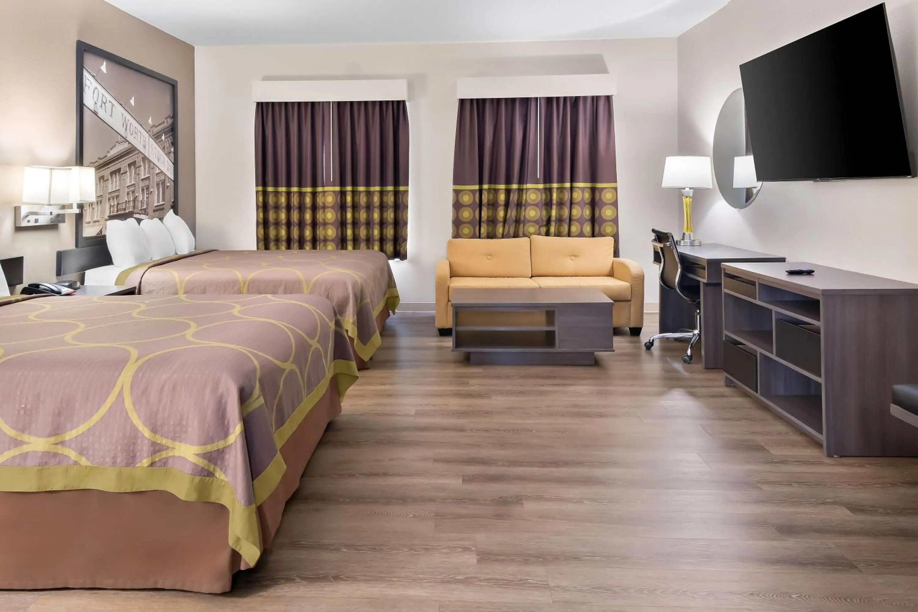 Photo of the whole room, Bed in Super 8 by Wyndham Fort Worth Stockyards