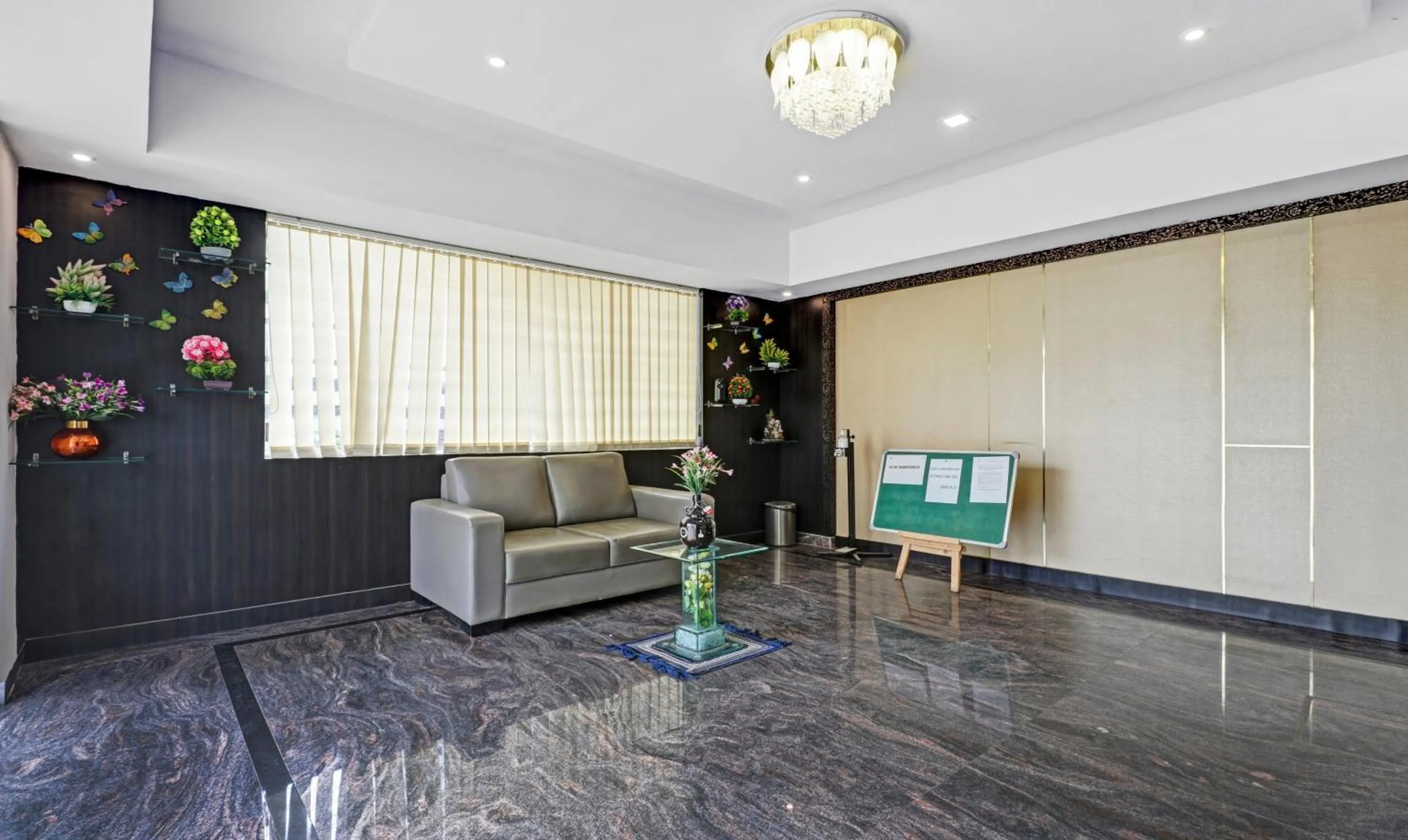 Seating area in Treebo JJ Residency