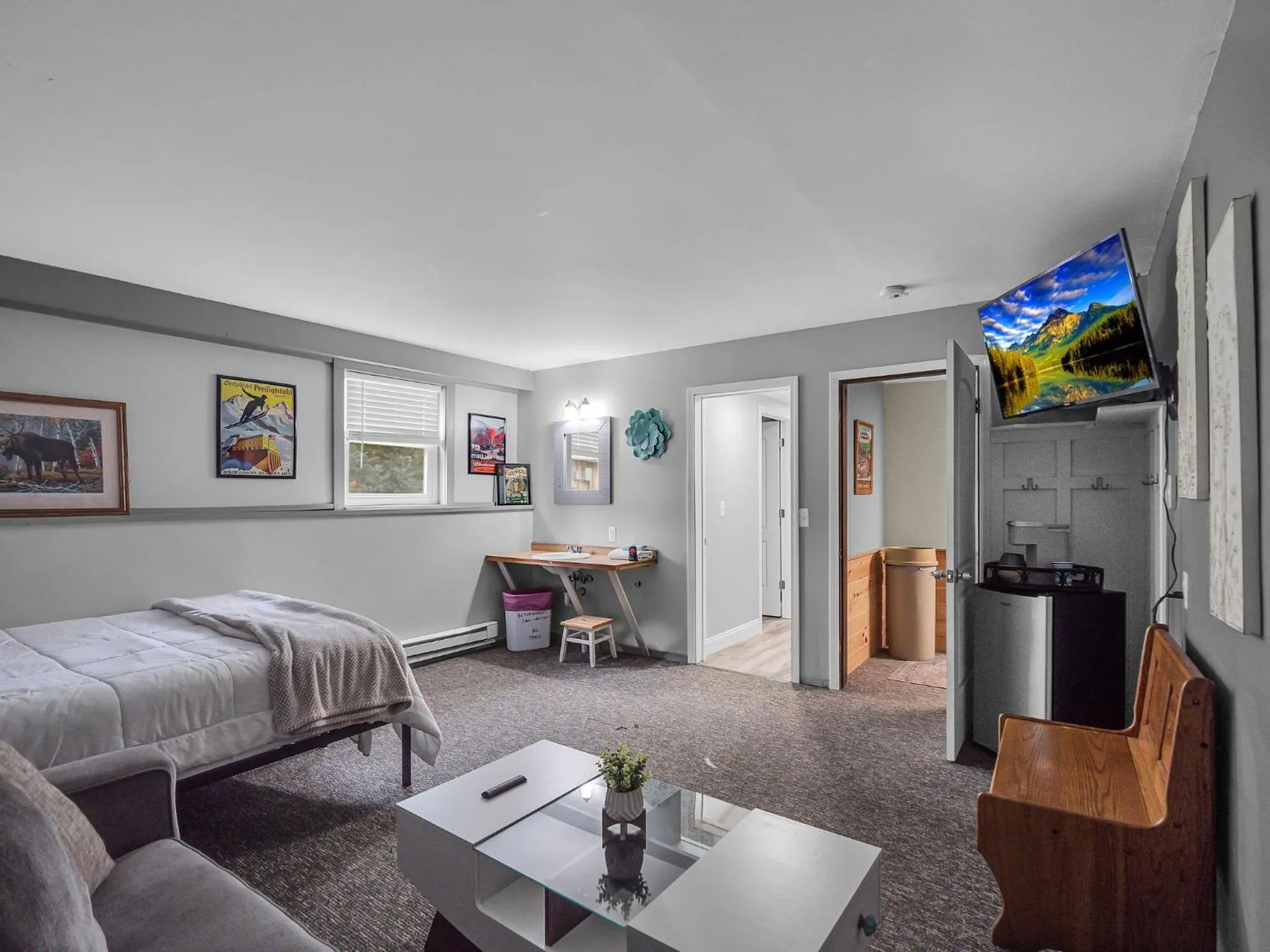 Bed in Timberline Lodge