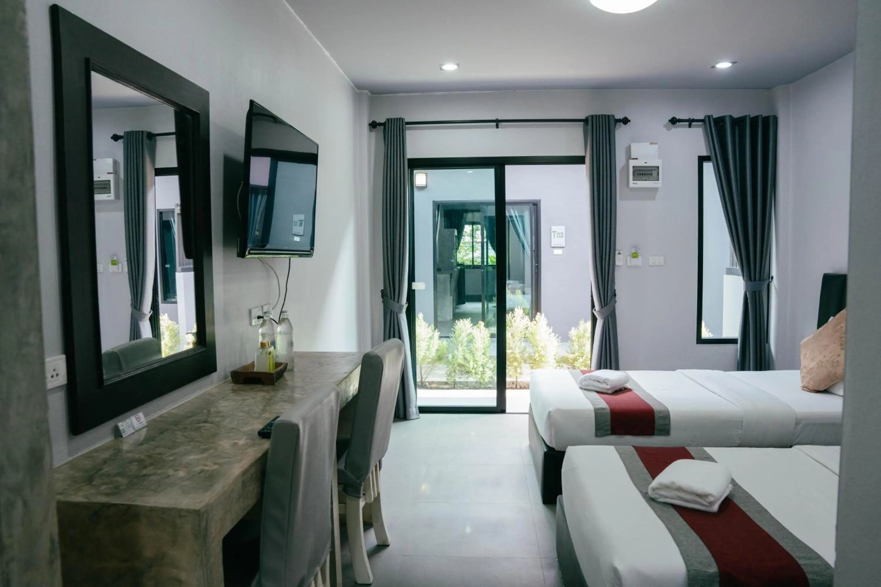 View (from property/room), Bed in The Target Hotel chaingrai