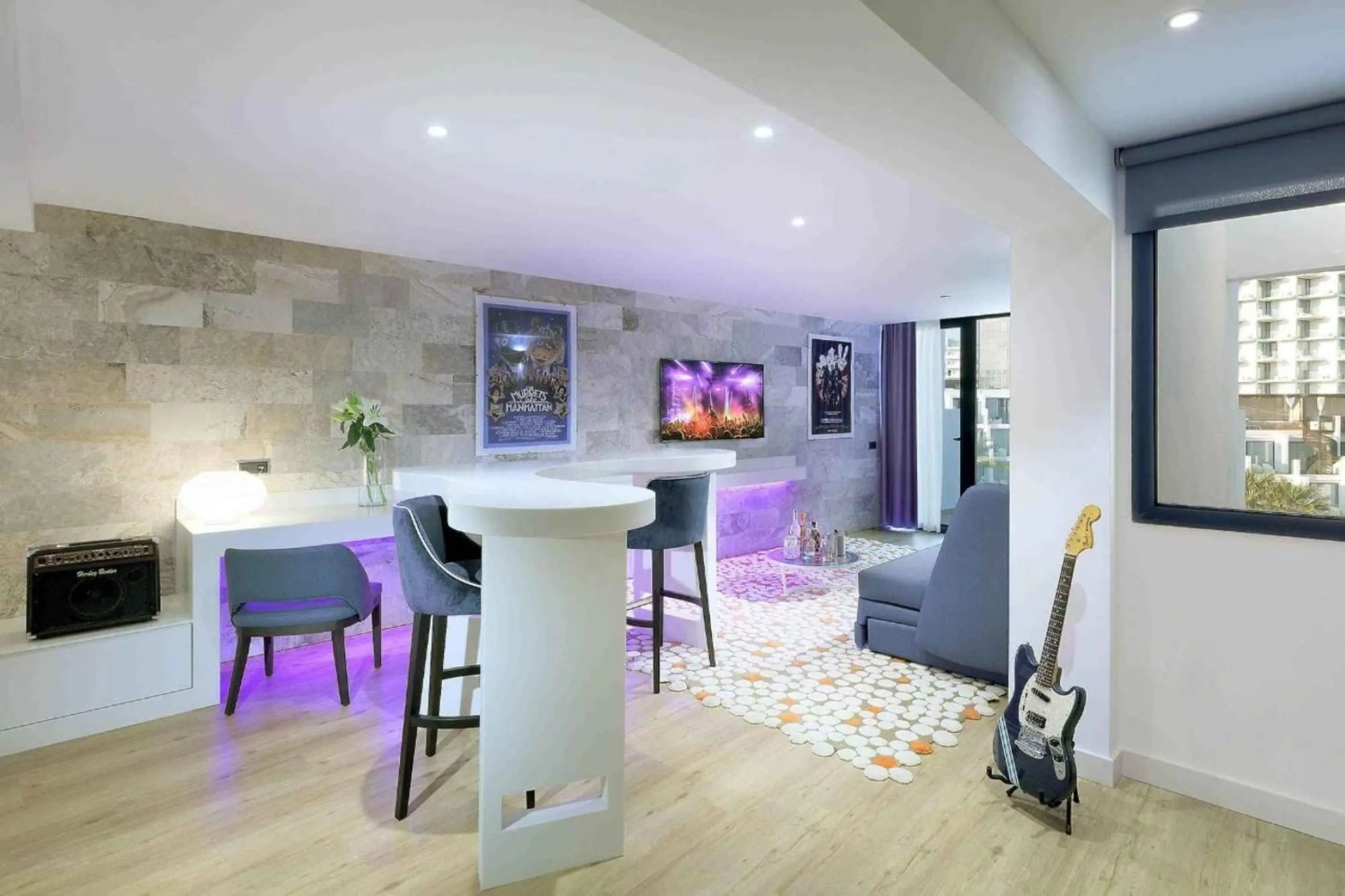 Communal lounge/ TV room in Hard Rock Hotel Ibiza