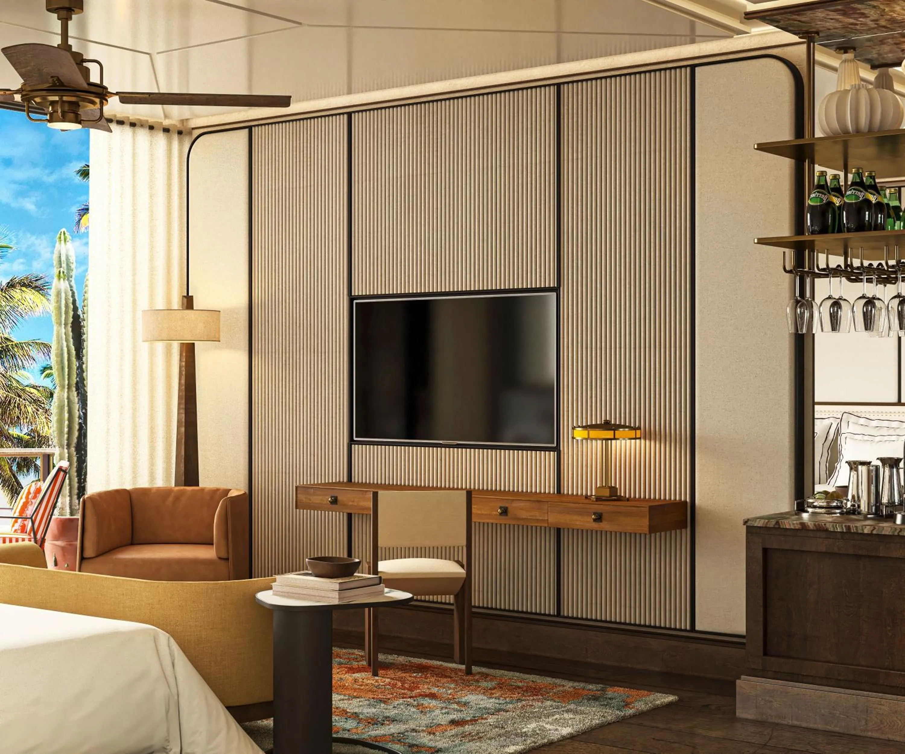 TV and multimedia, Bed in The Site Hotel Ibiza New Opening 2026