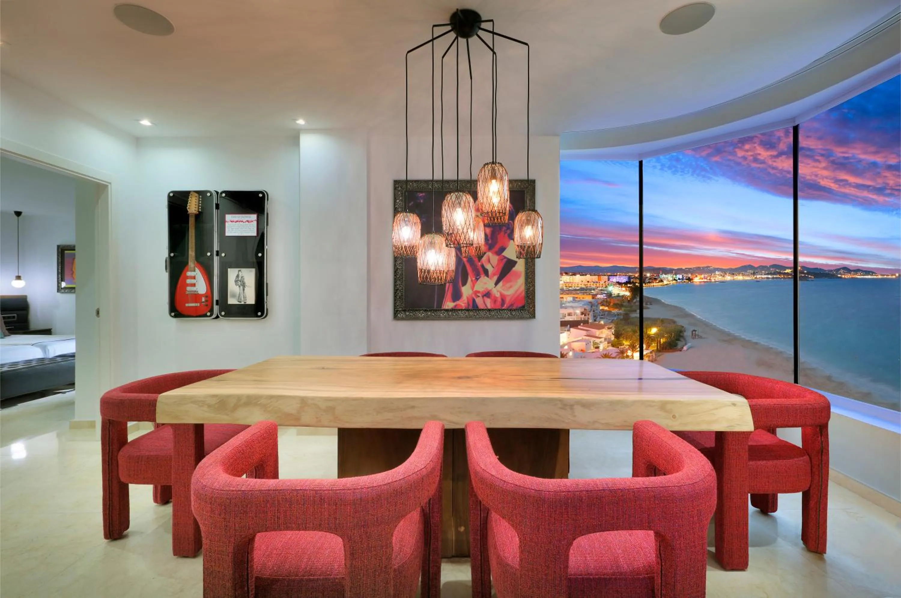 Living room, Bed in Hard Rock Hotel Ibiza