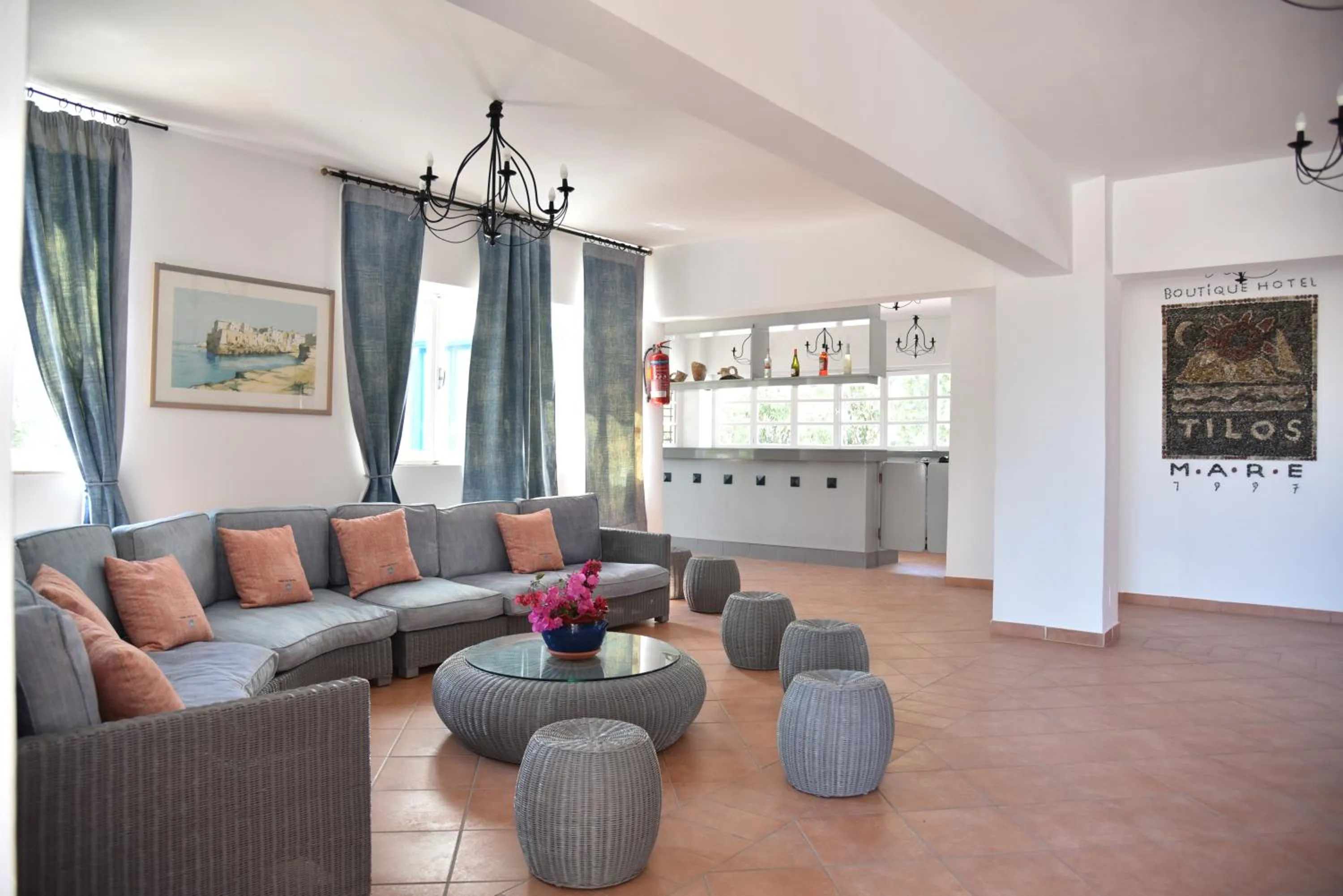 Lobby or reception in Boutique Hotel Tilos Mare