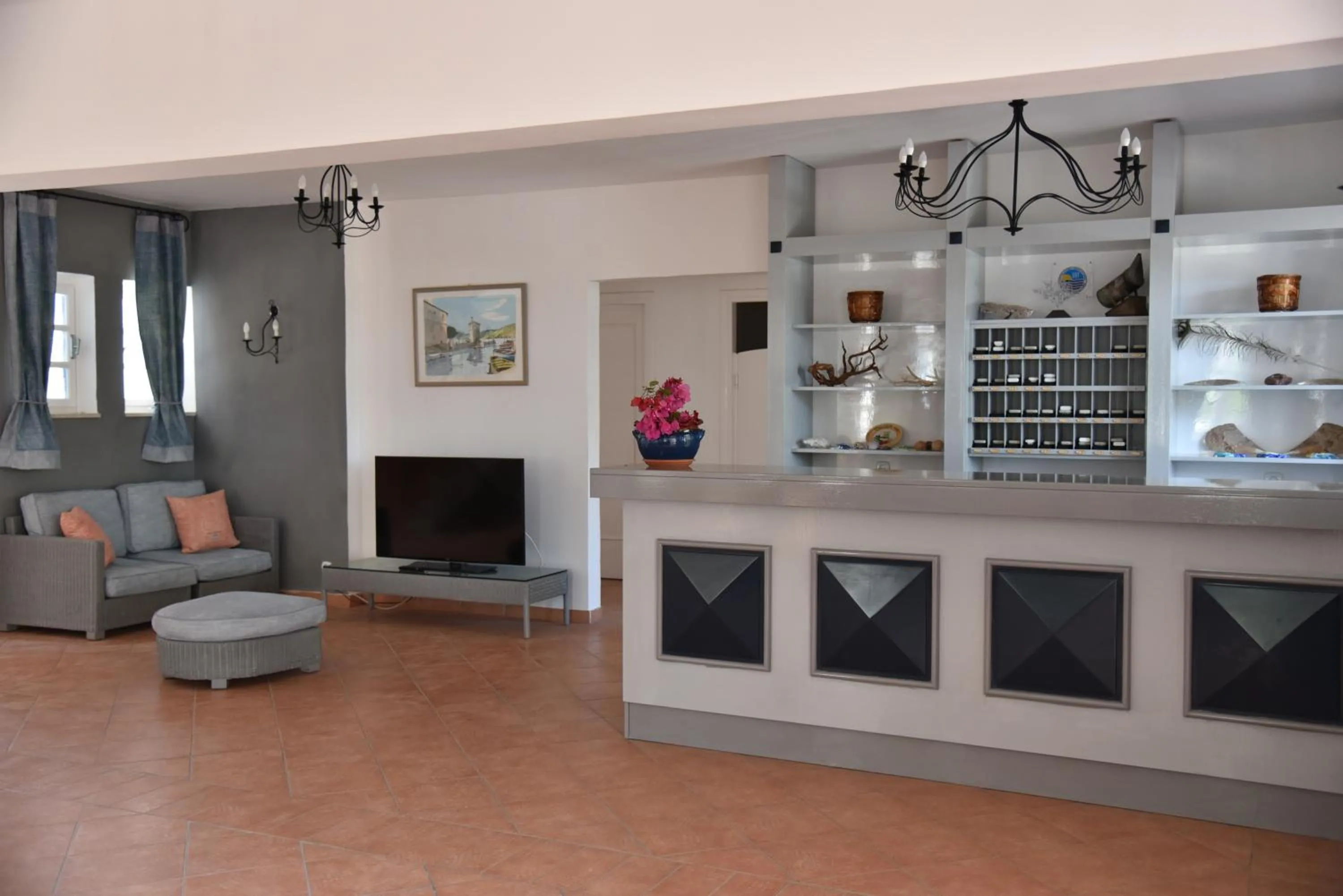 Communal lounge/ TV room in Boutique Hotel Tilos Mare