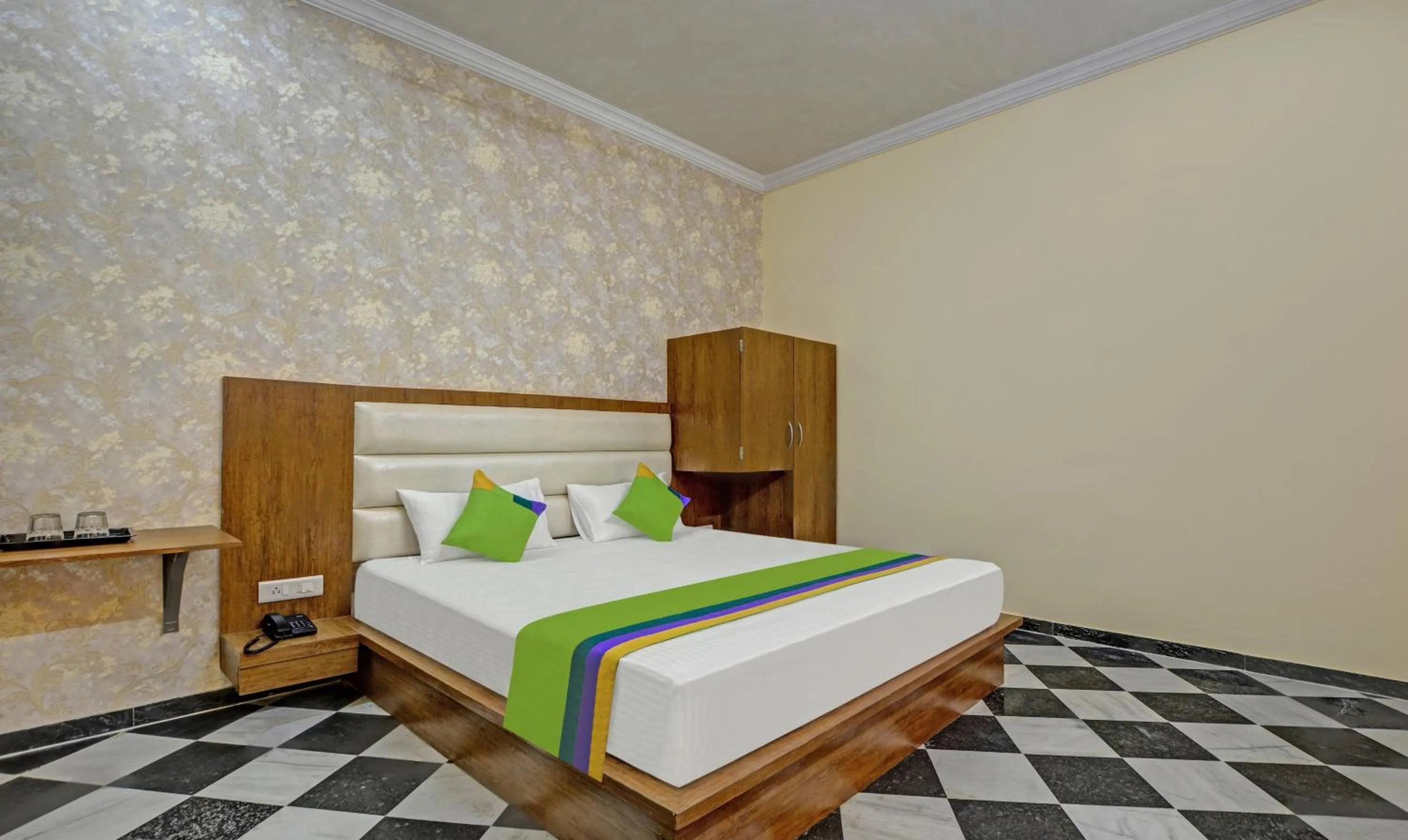 Bed in Hotel Vishvam Residency Udaipur
