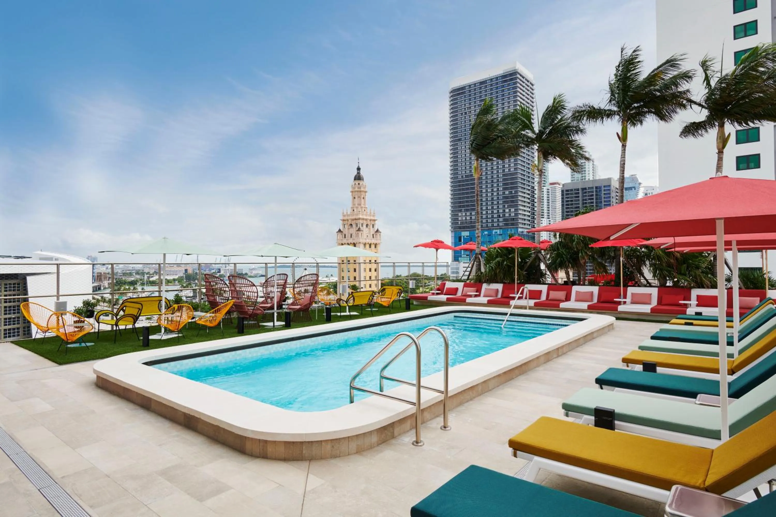 Swimming pool in citizenM Miami World Center