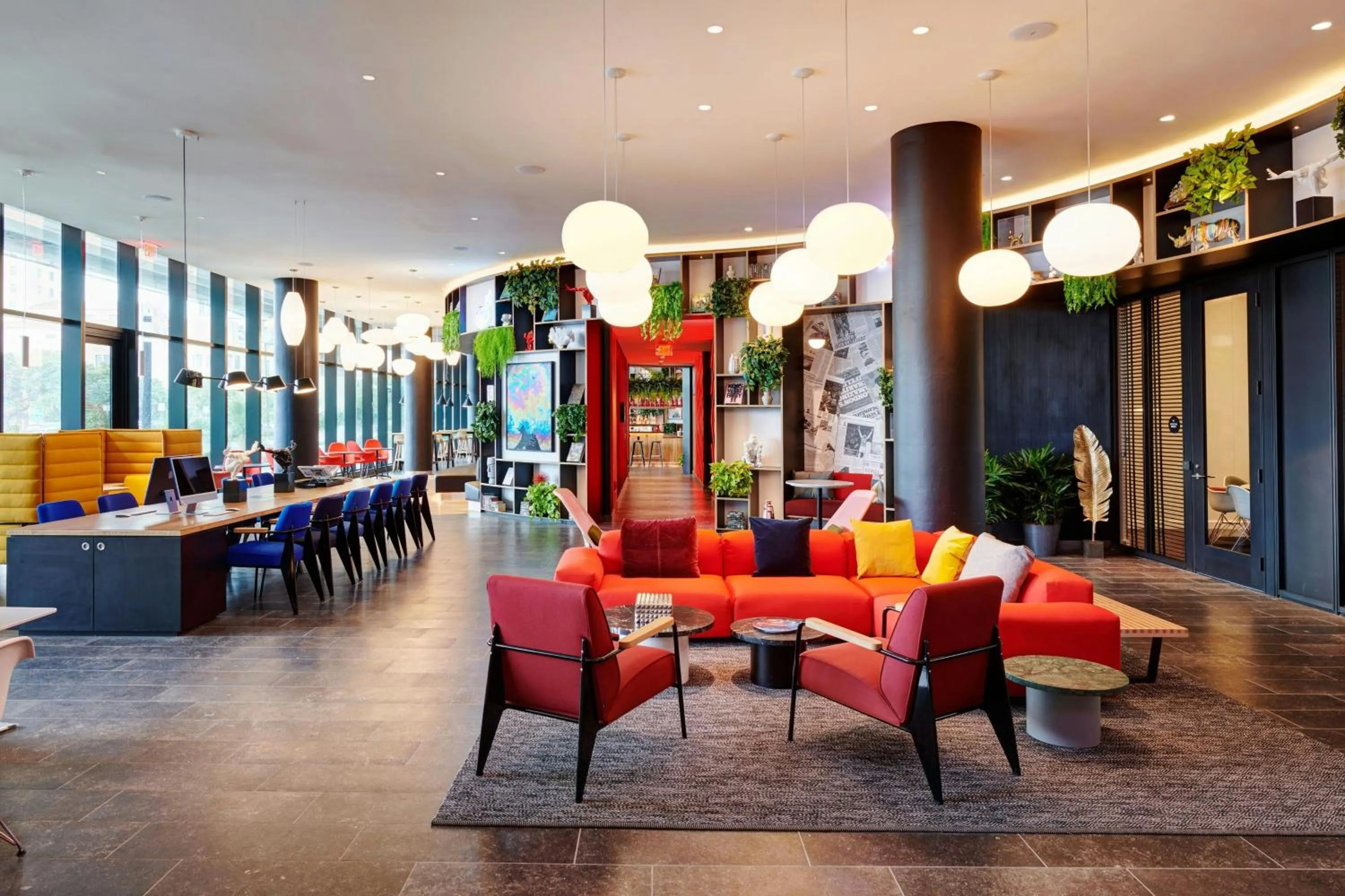 Lobby or reception in citizenM Miami World Center
