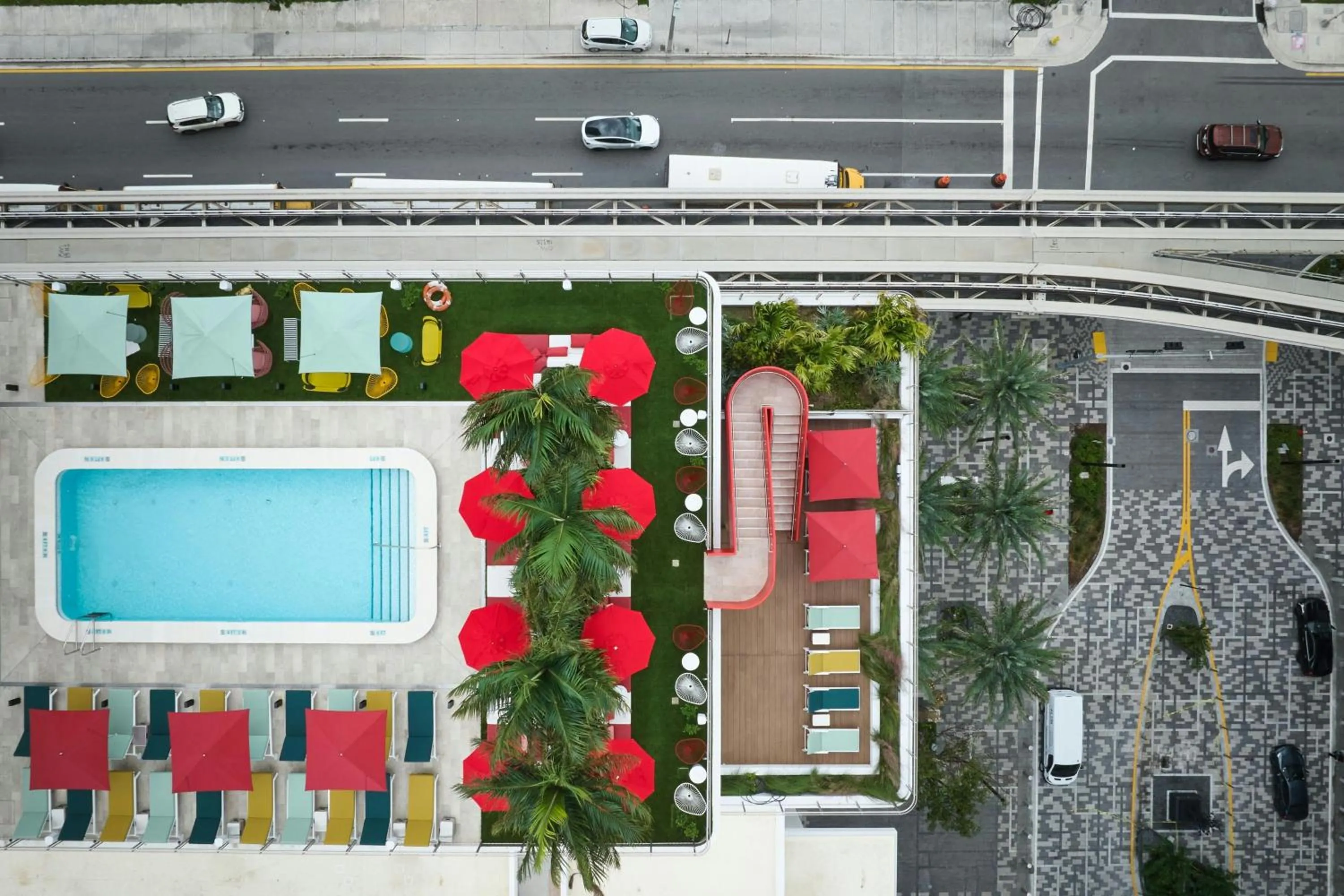 Swimming pool in citizenM Miami World Center
