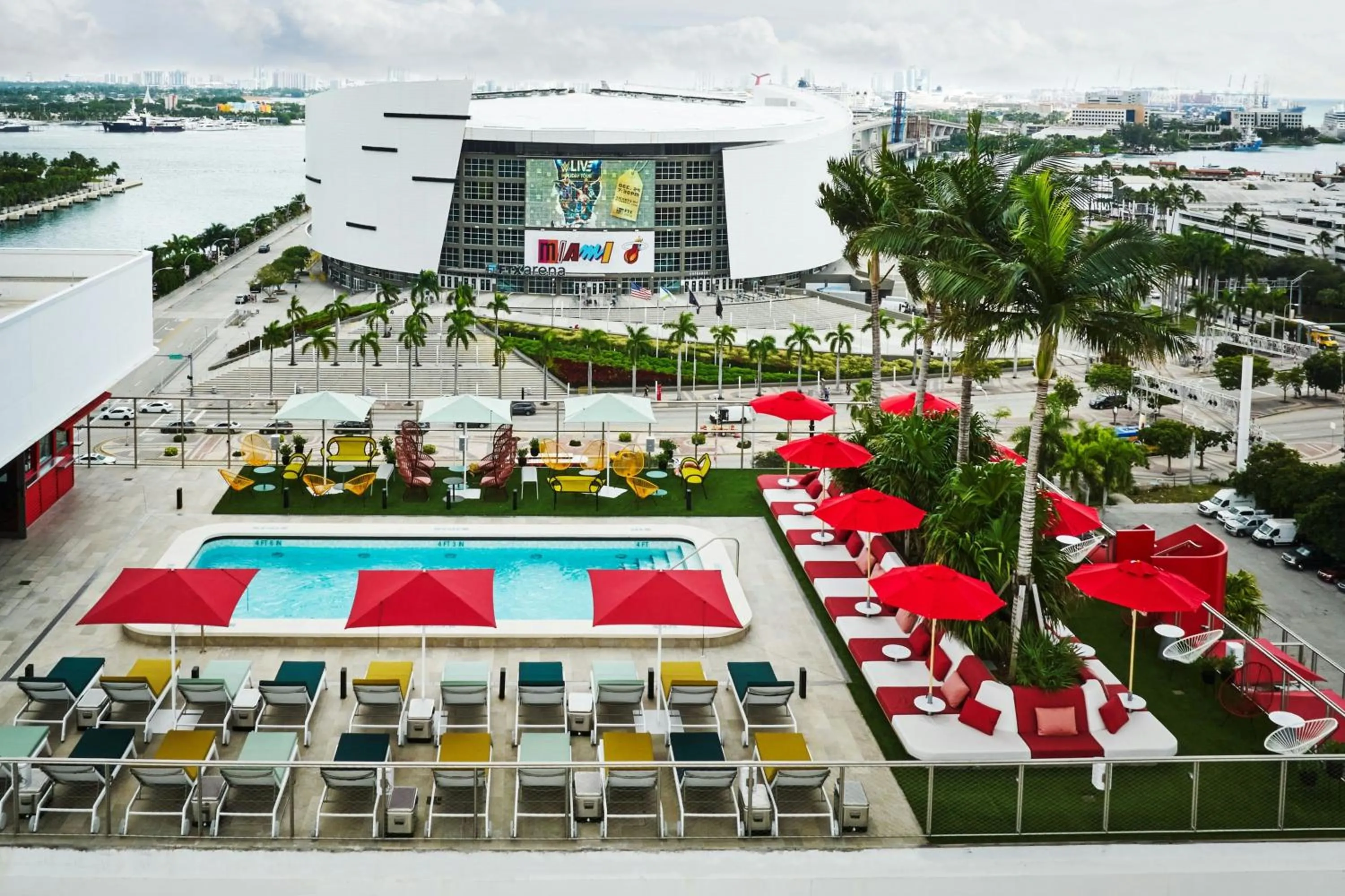 Swimming pool in citizenM Miami World Center