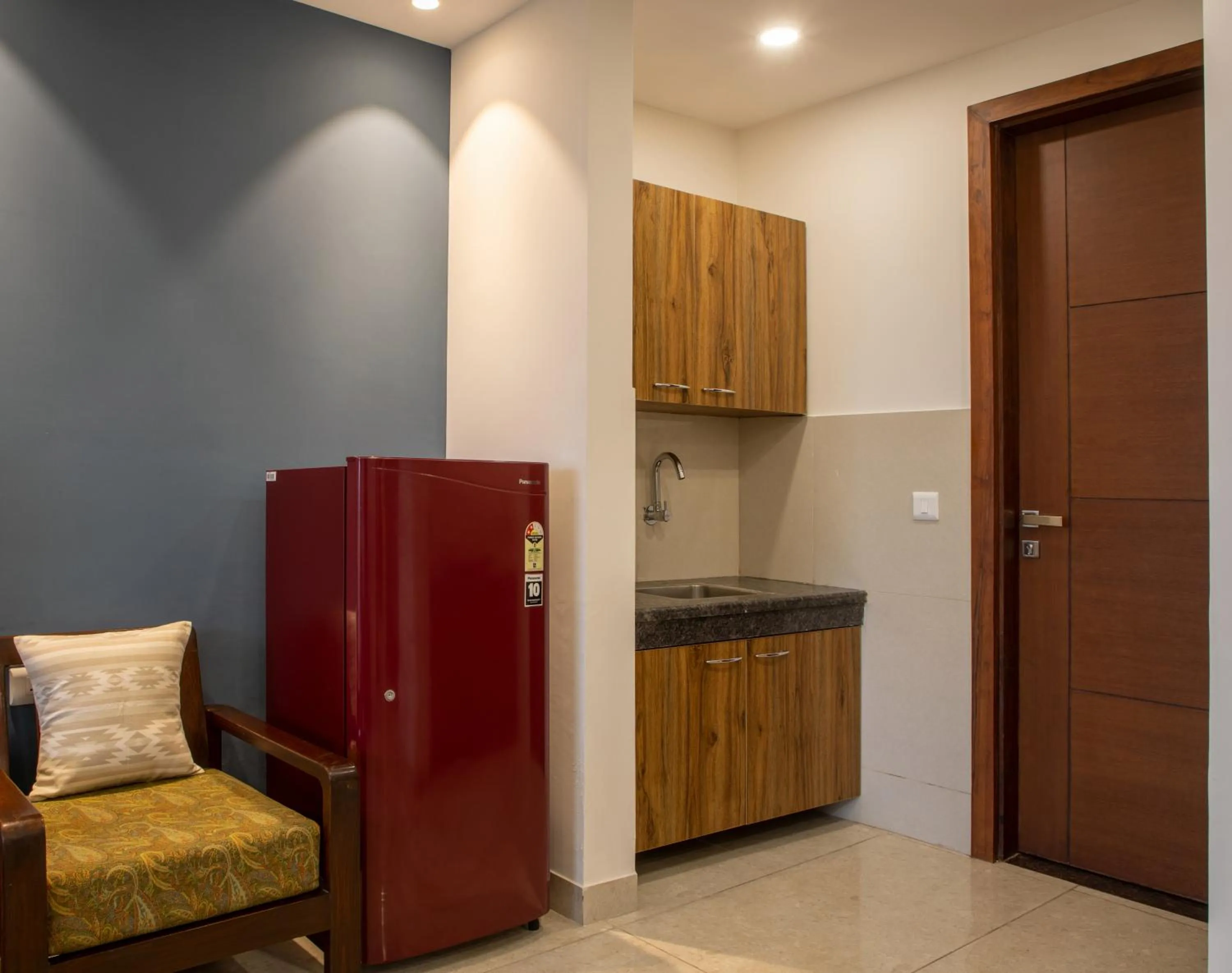 Kitchen or kitchenette in Perch Service Apartment-MG Road