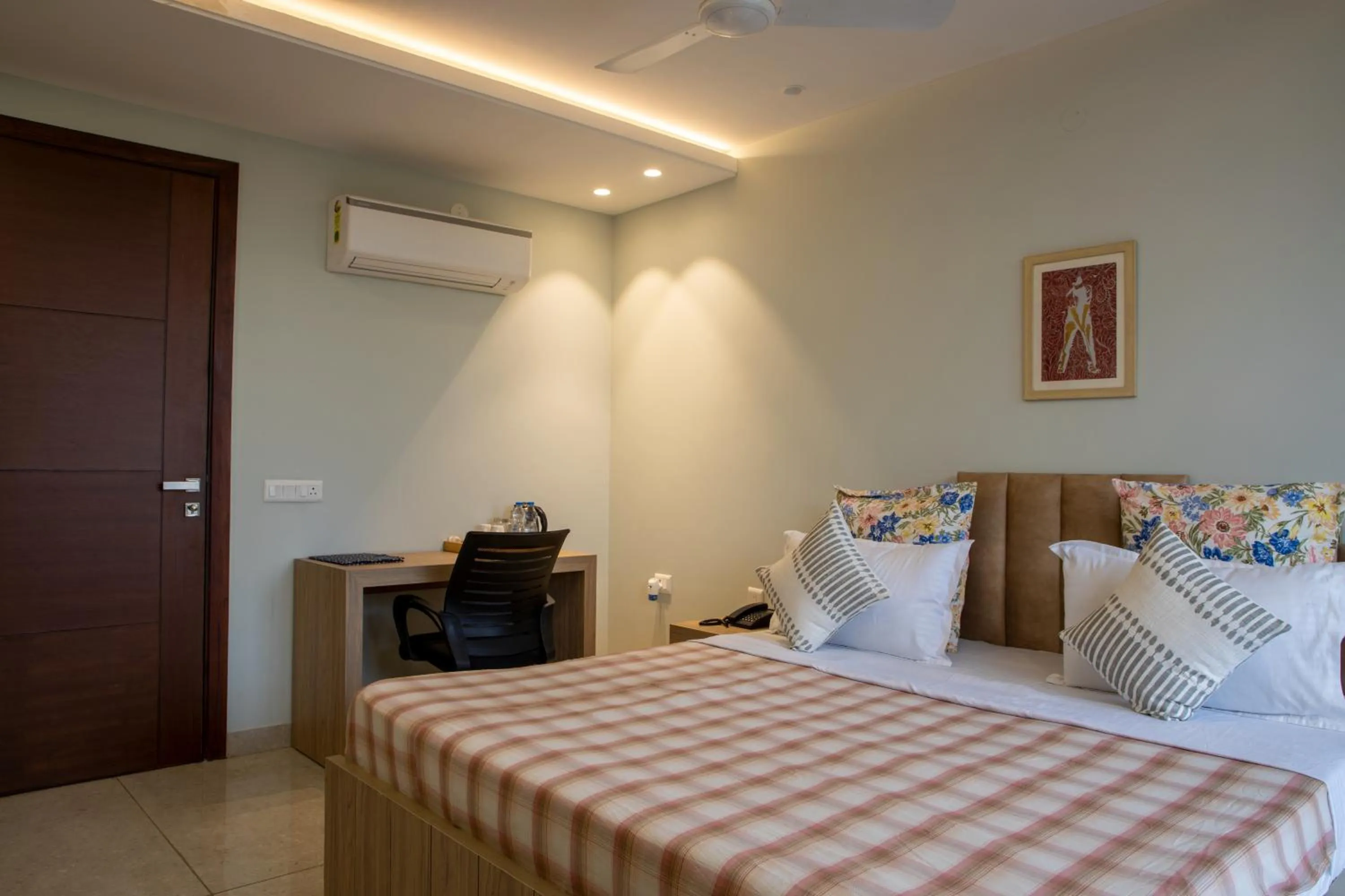 Bedroom, Bed in Perch Service Apartment-MG Road