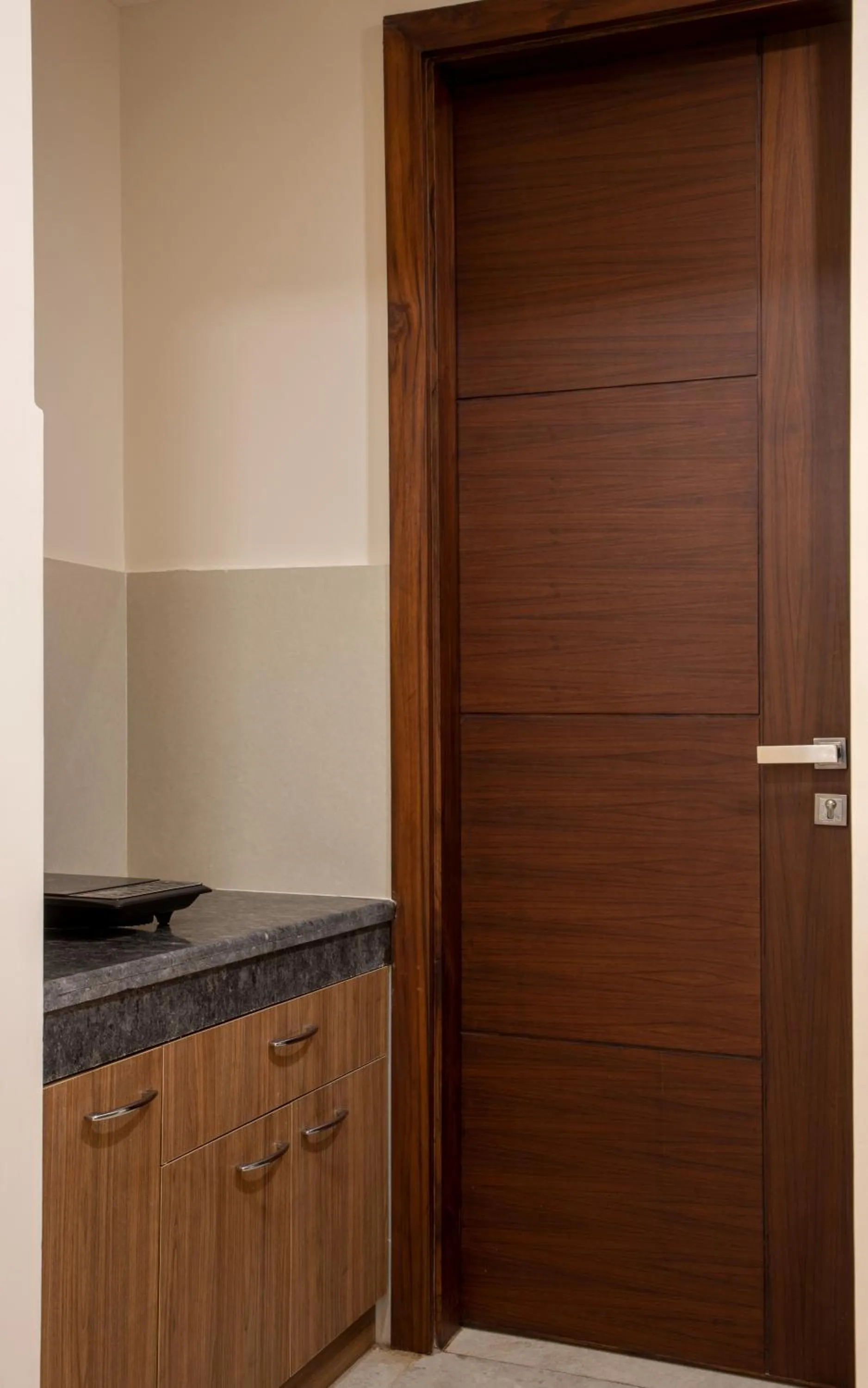 Kitchen or kitchenette in Perch Service Apartment-MG Road