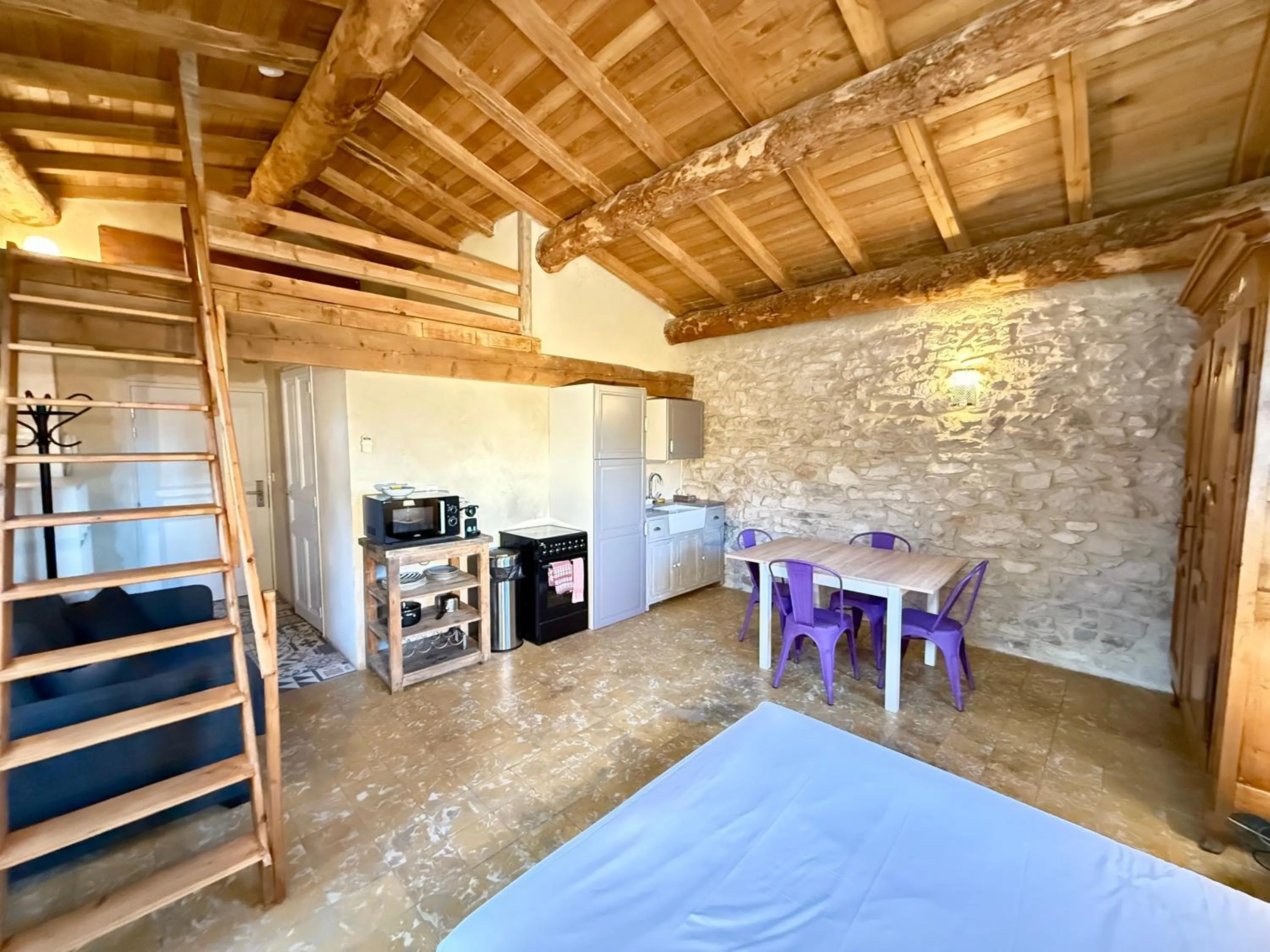 Kitchen or kitchenette, Bed in Hotel Majestic
