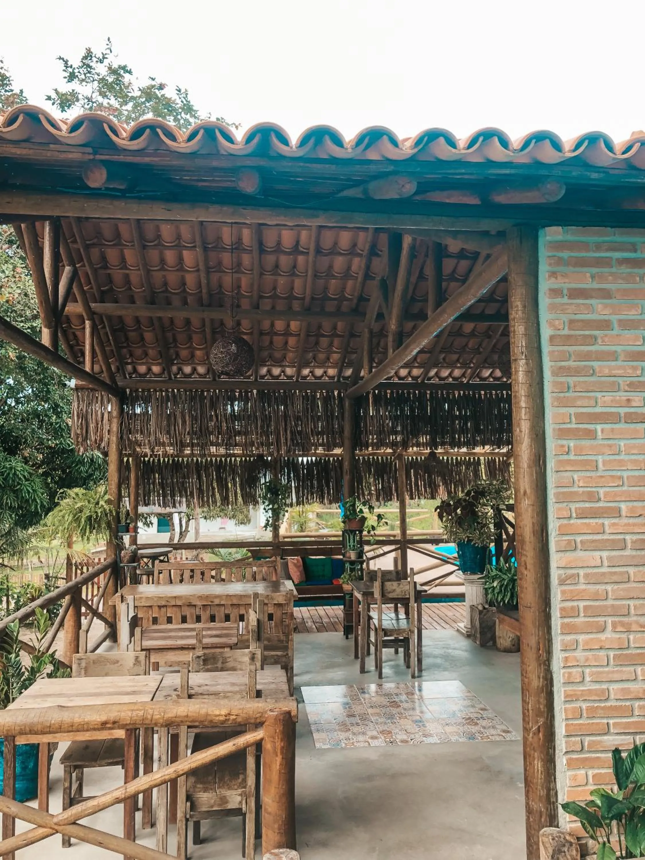 Dining area in Pousada Luar de Caraíva