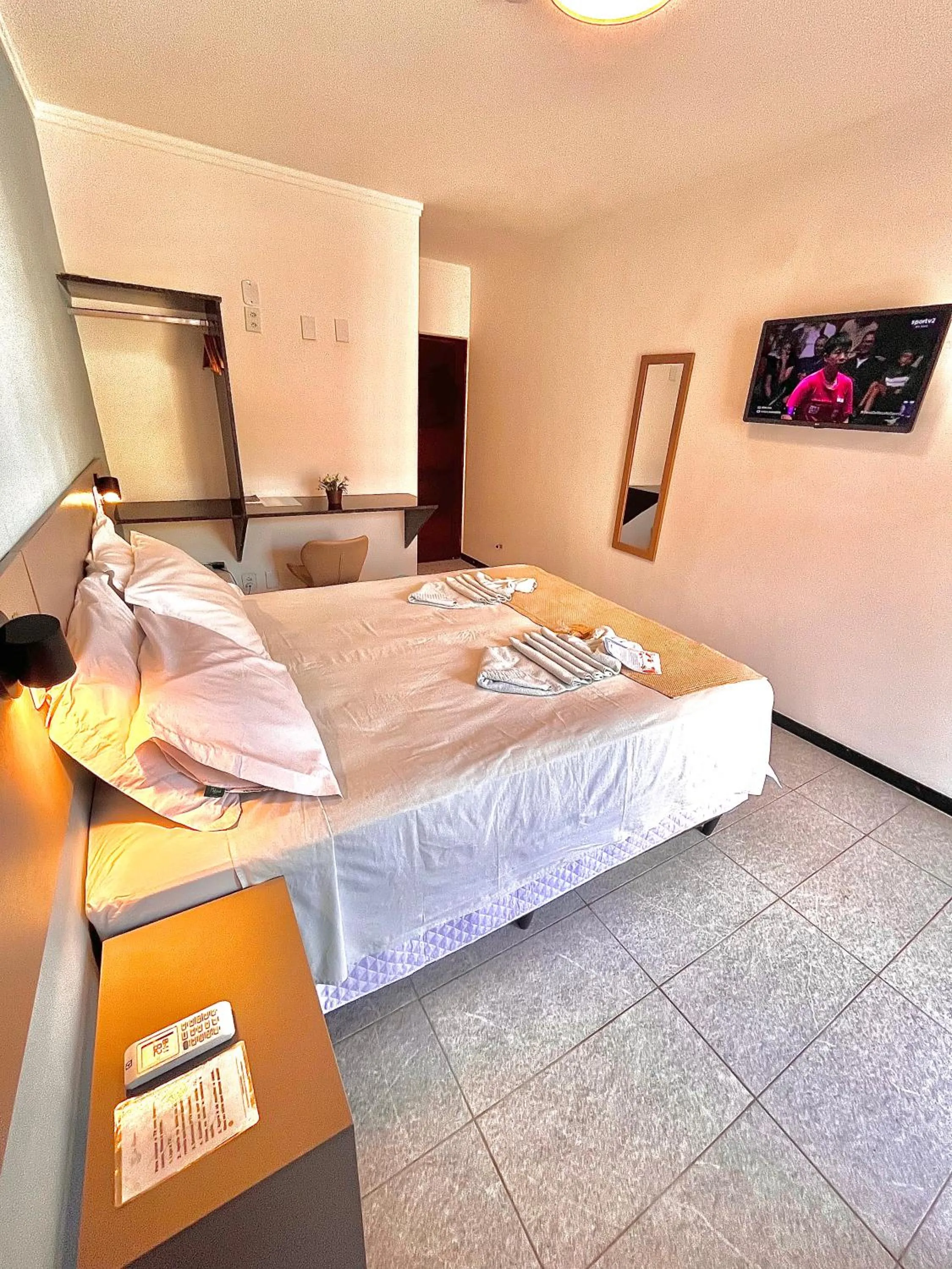 Bed in Pousada La Riviera - Pé na areia e Passeios em Maragogi