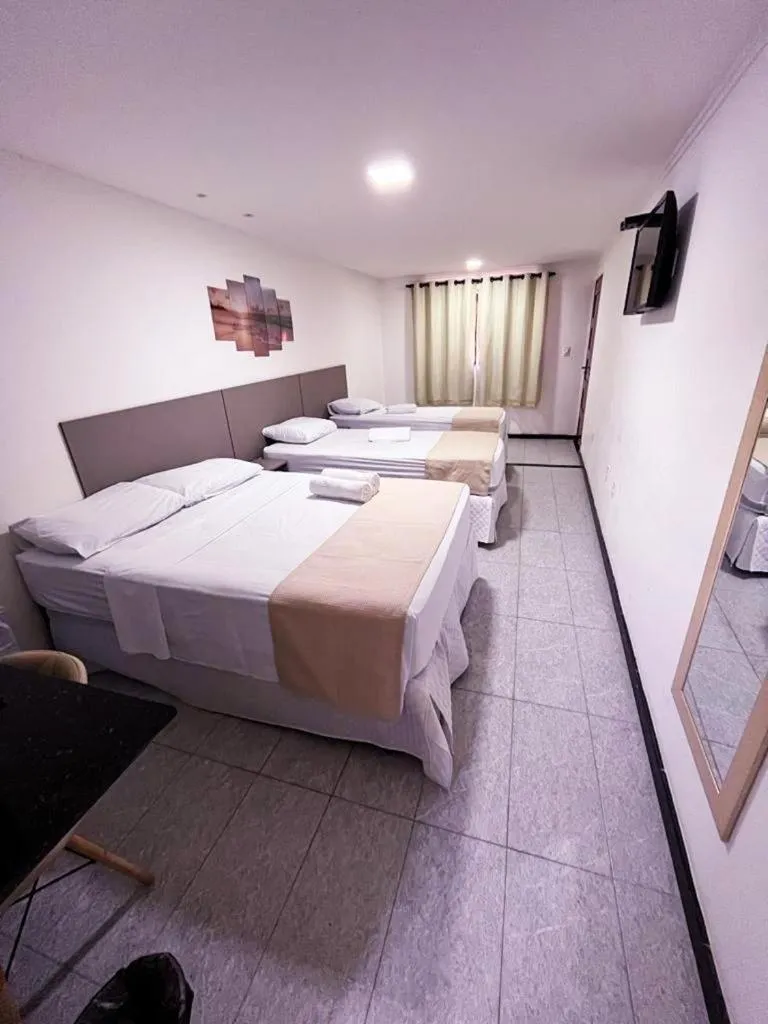 Bed in Pousada La Riviera - Pé na areia e Passeios em Maragogi