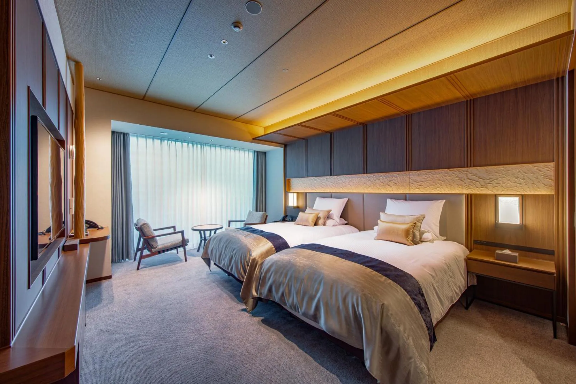 Bedroom, Bed in Hotel Okura Kyoto Okazaki Bettei