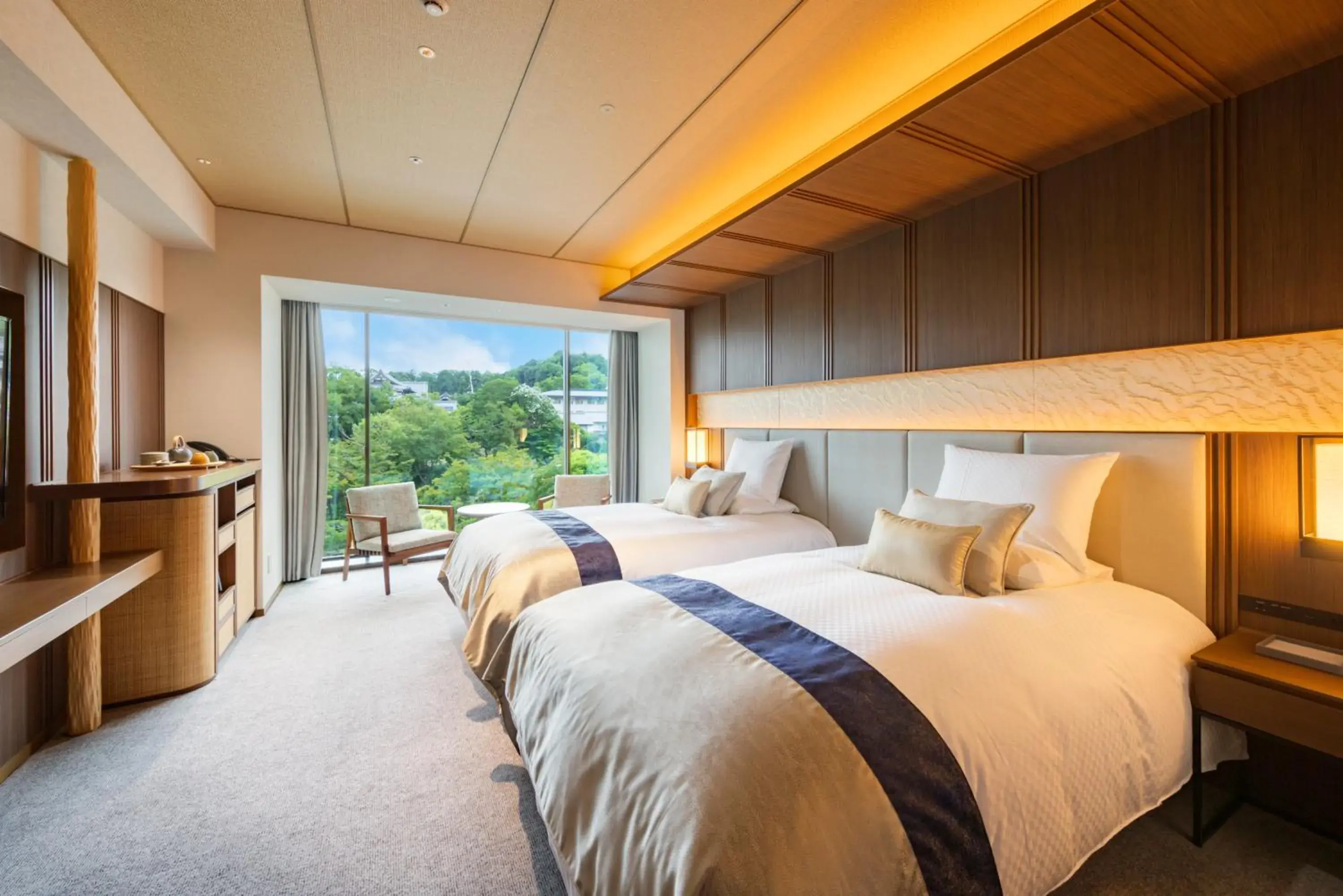 Twin Room with Garden View in Hotel Okura Kyoto Okazaki Bettei Twin Room with Garden View in Hotel Okura Kyoto Okazaki Bettei