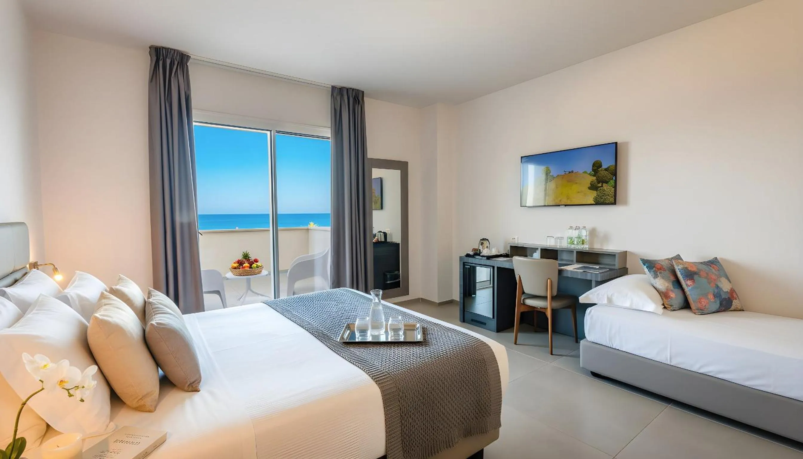 Bed in Resort La Battigia Beach & Spa