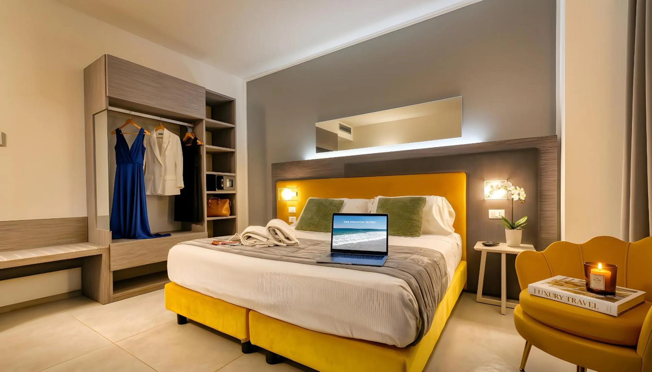 Bed in Resort La Battigia Beach & Spa