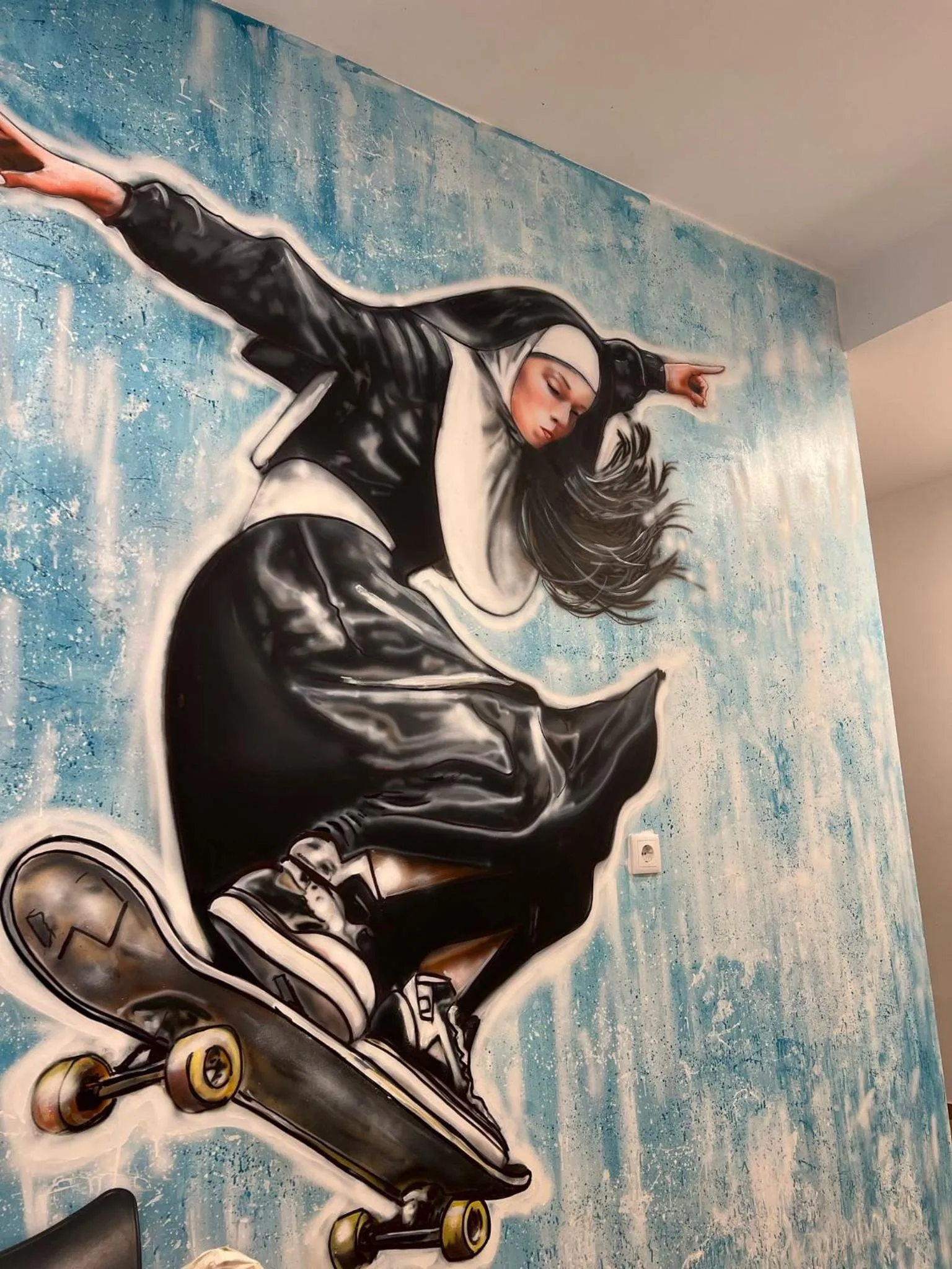 Decorative detail in Beach & Arts Hostel Valencia