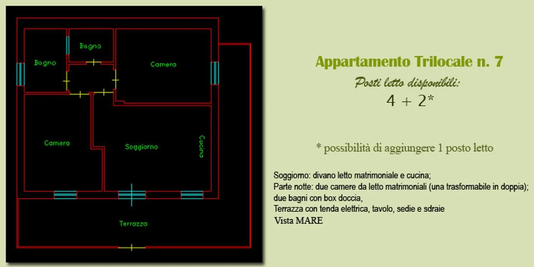 Floor plan in La casa di Carla