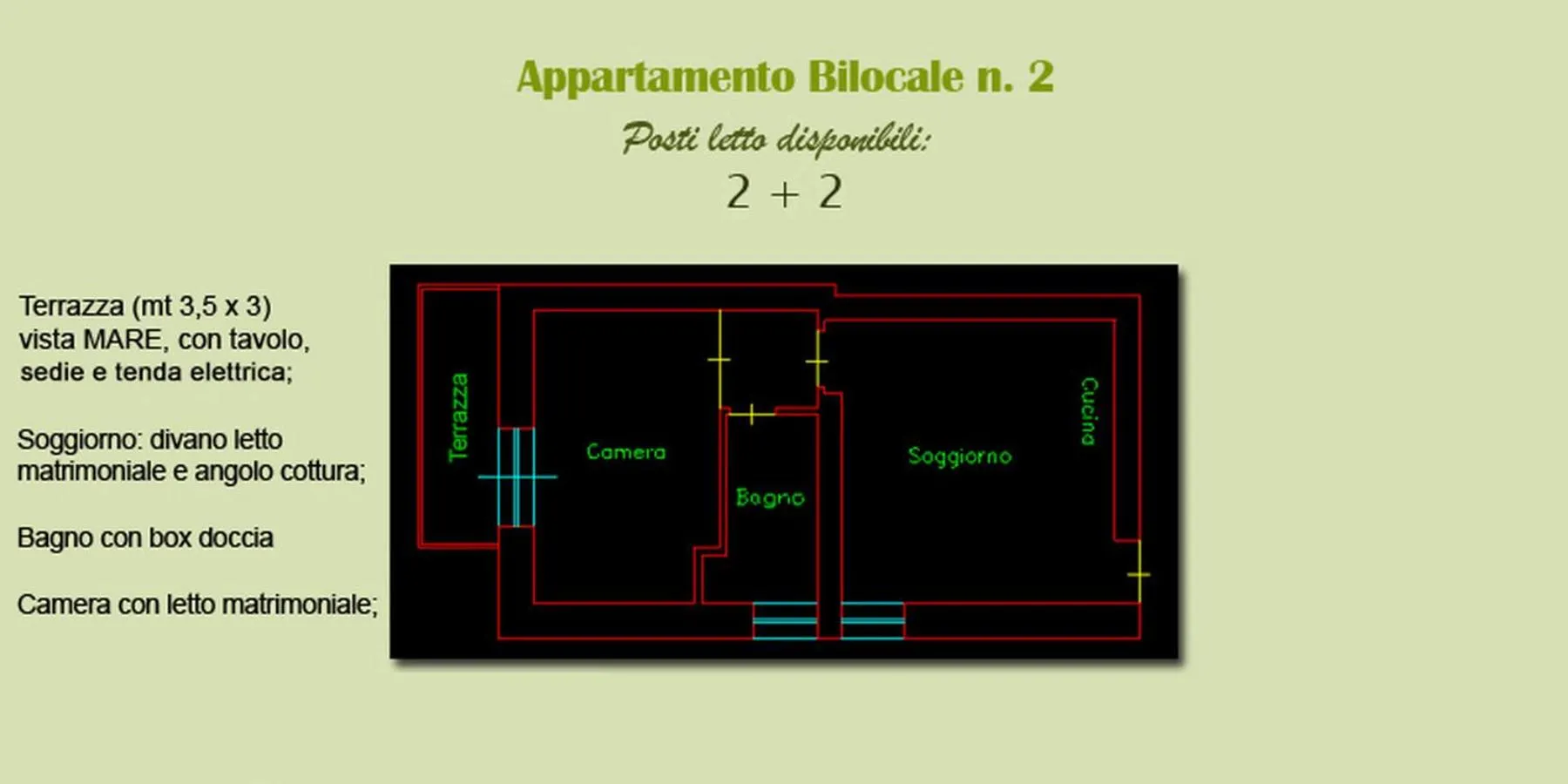 Floor plan in La casa di Carla