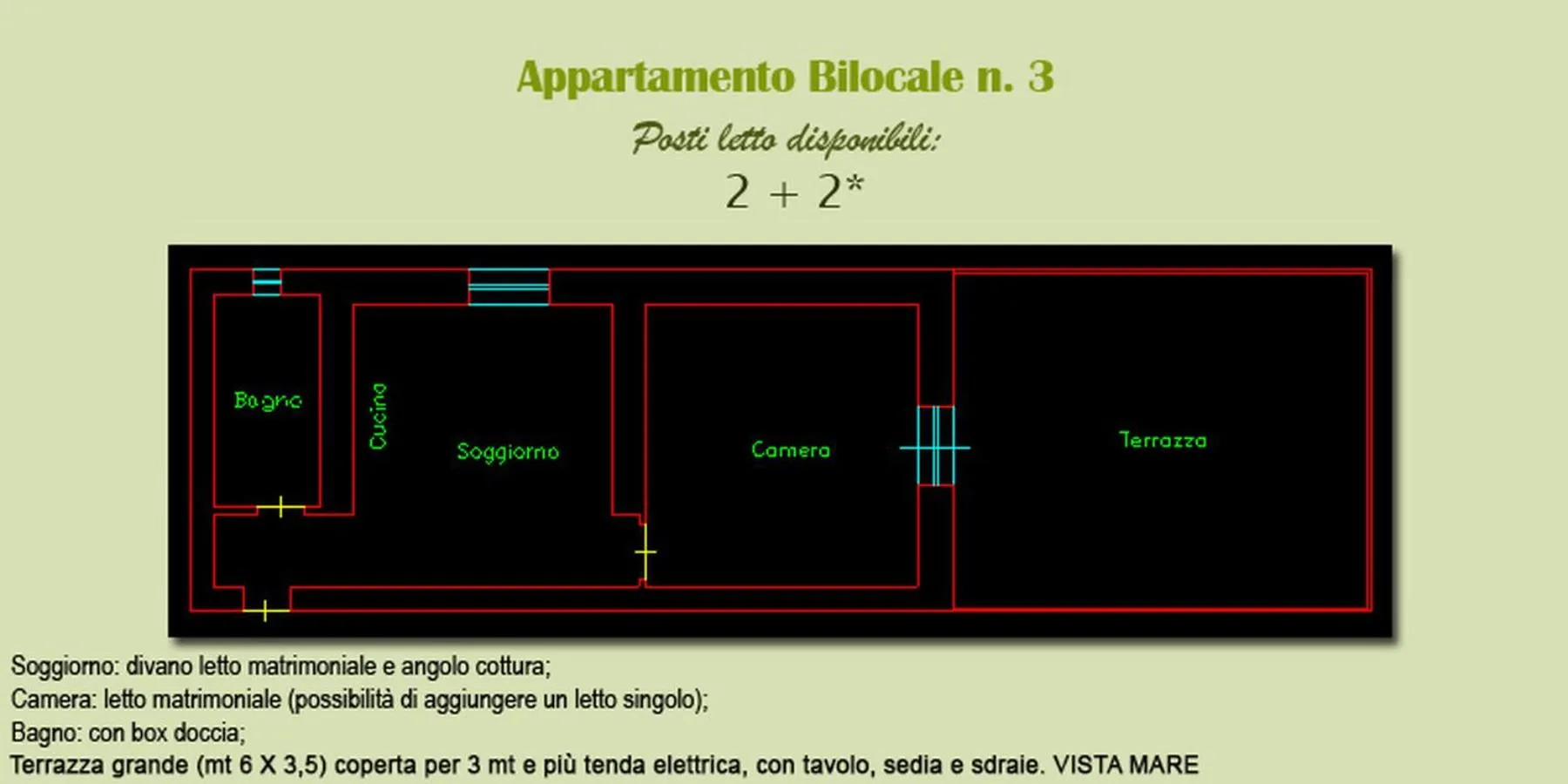 Floor plan in La casa di Carla
