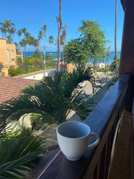 Balcony/Terrace in Las Terrenas beachfront 2 bedrooms condo with pool