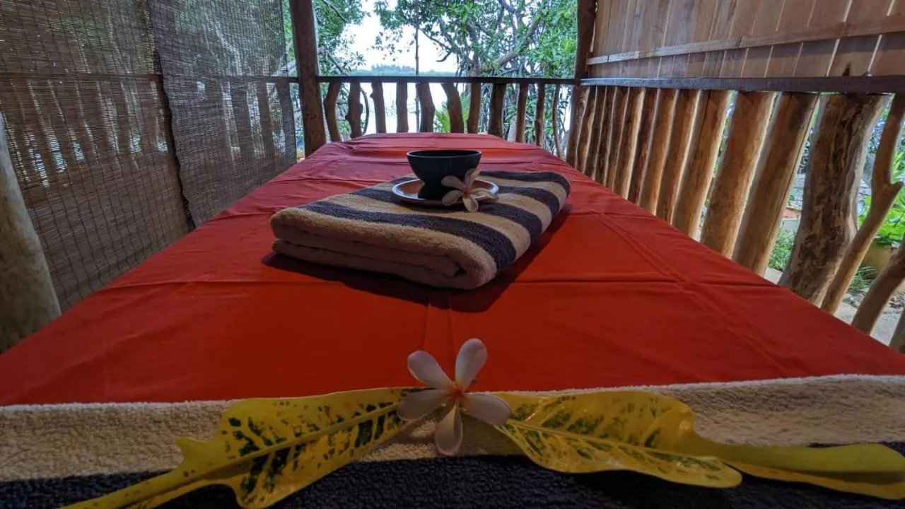 Bed in Lagoon gate Tangalle Resort