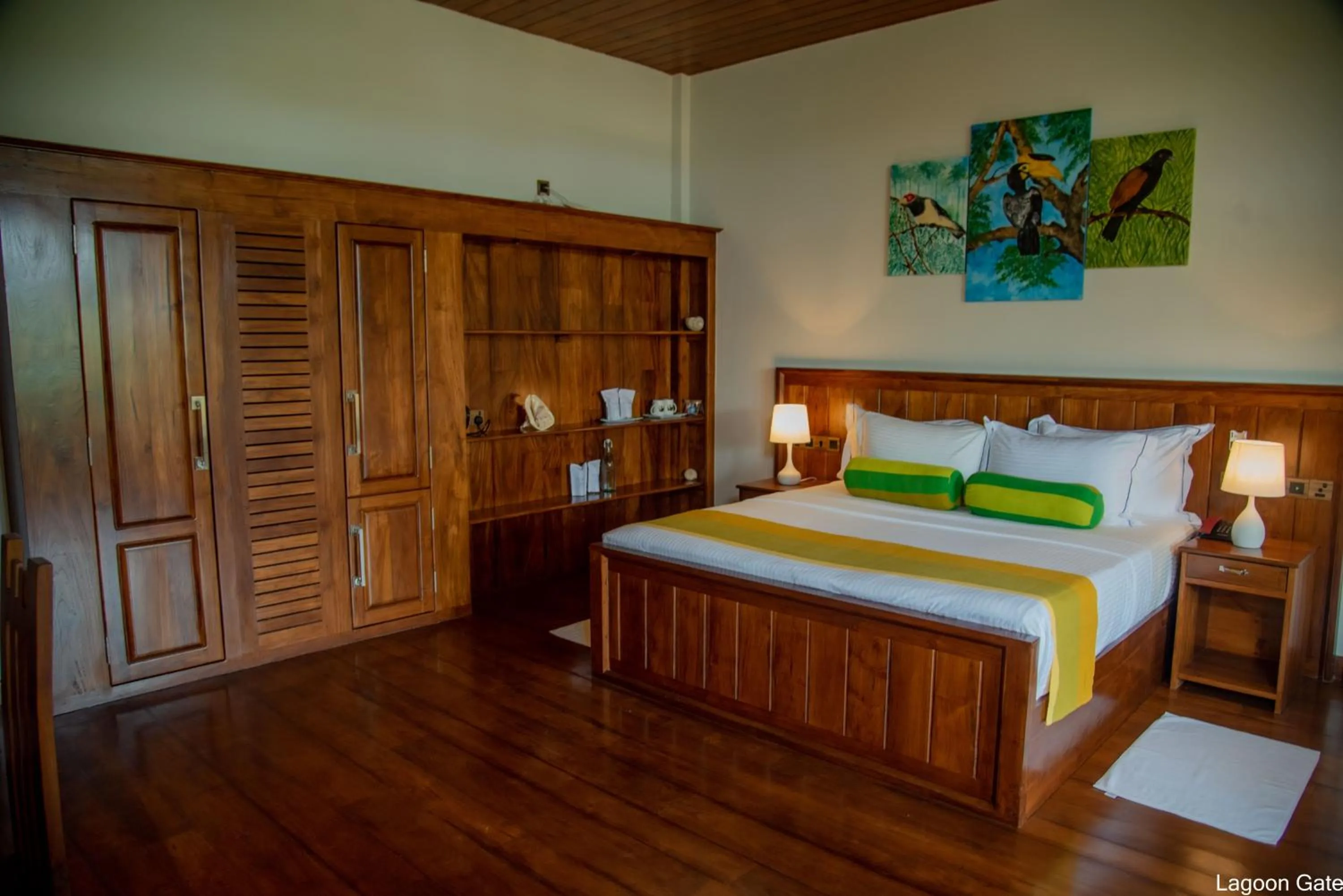 Bed in Lagoon gate Tangalle Resort