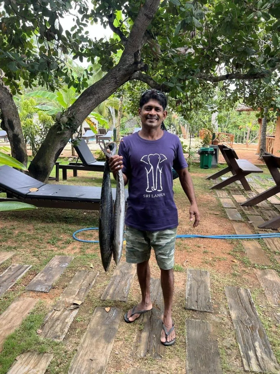 People in Lagoon gate Tangalle Resort