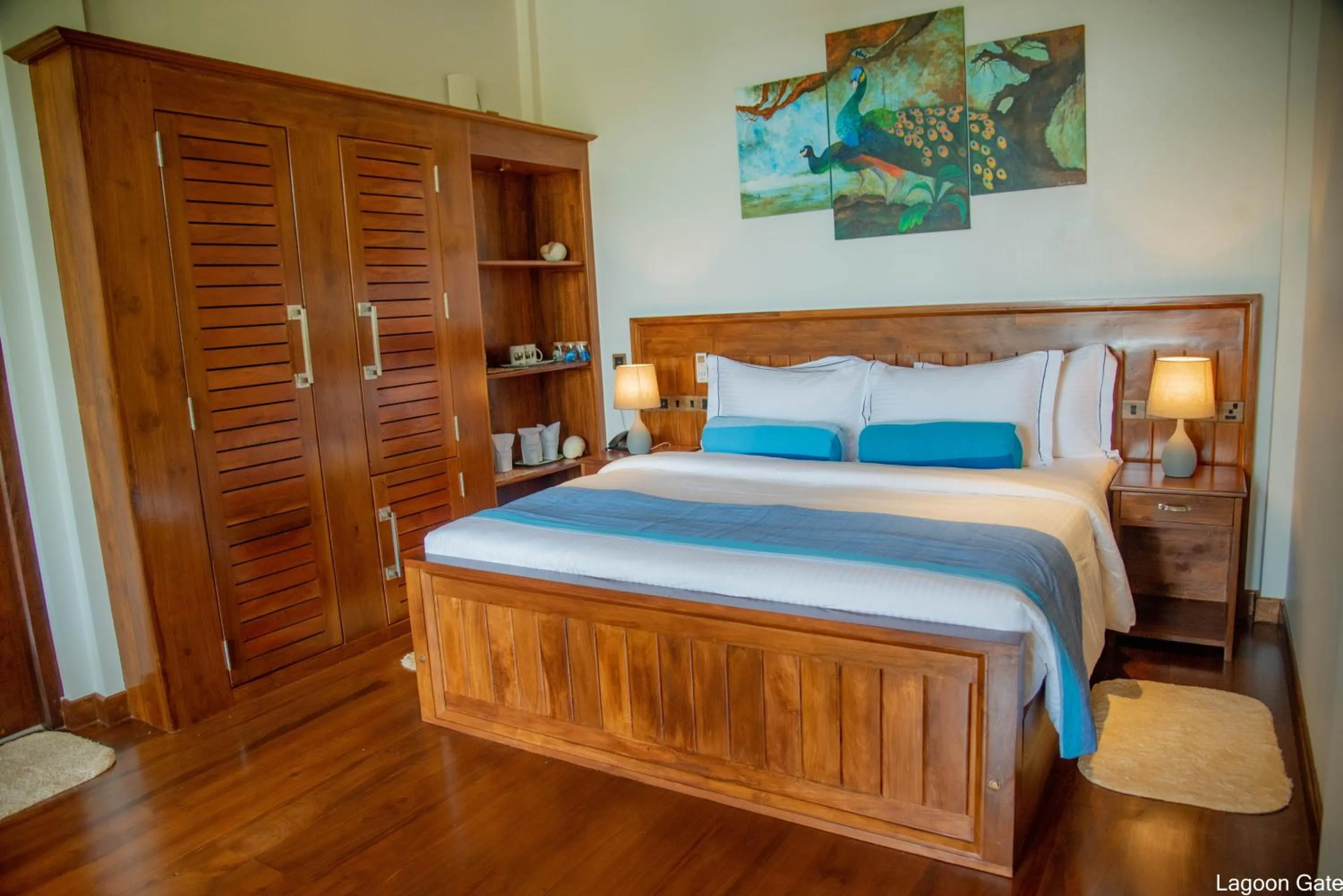 Bed in Lagoon gate Tangalle Resort