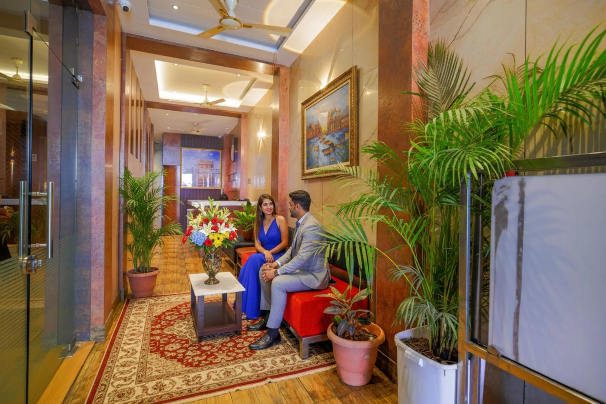 Seating area in FabHotel Pishori