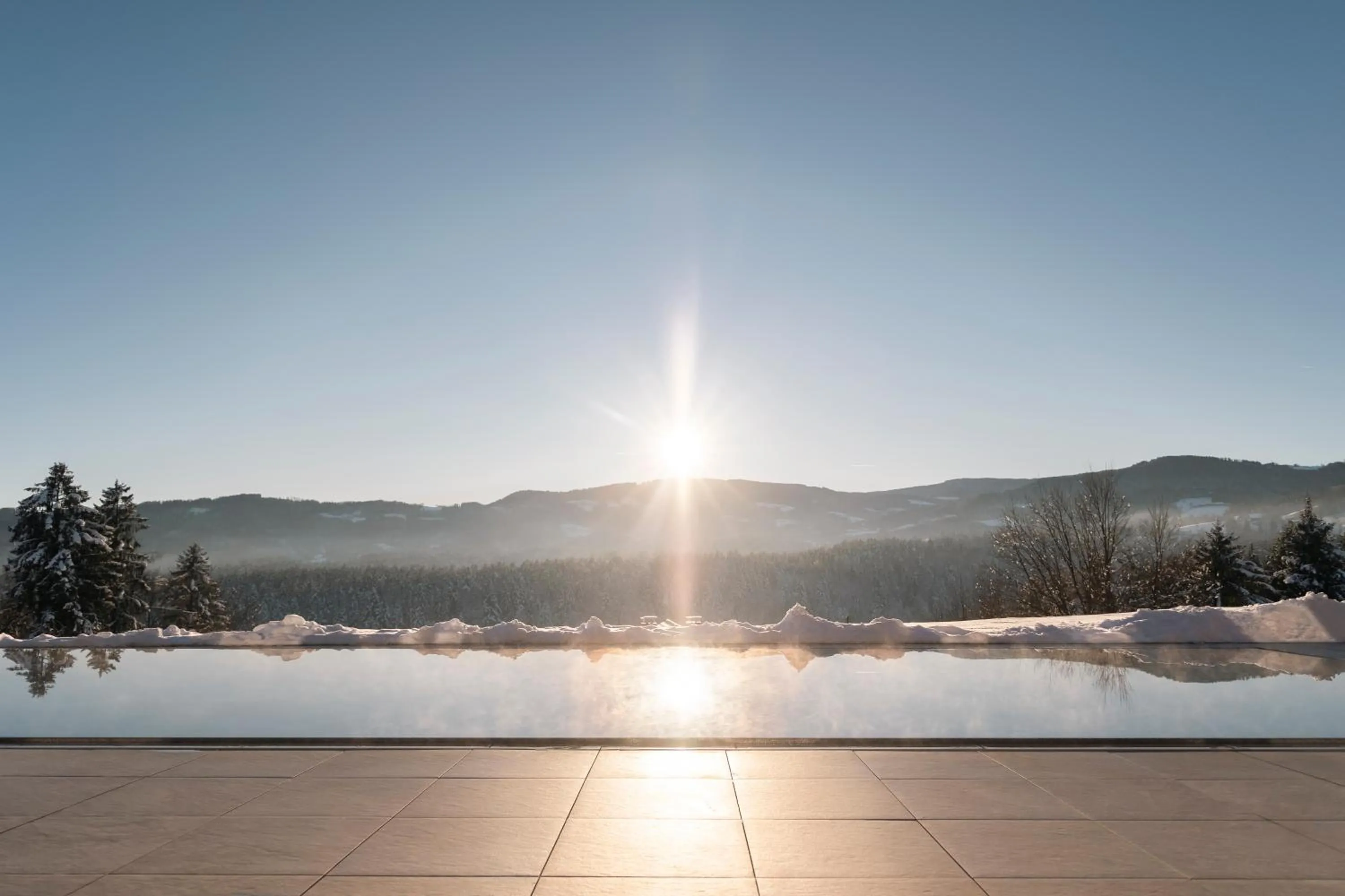 Pool view in Boutiquehotel DAS ZEITWERT
