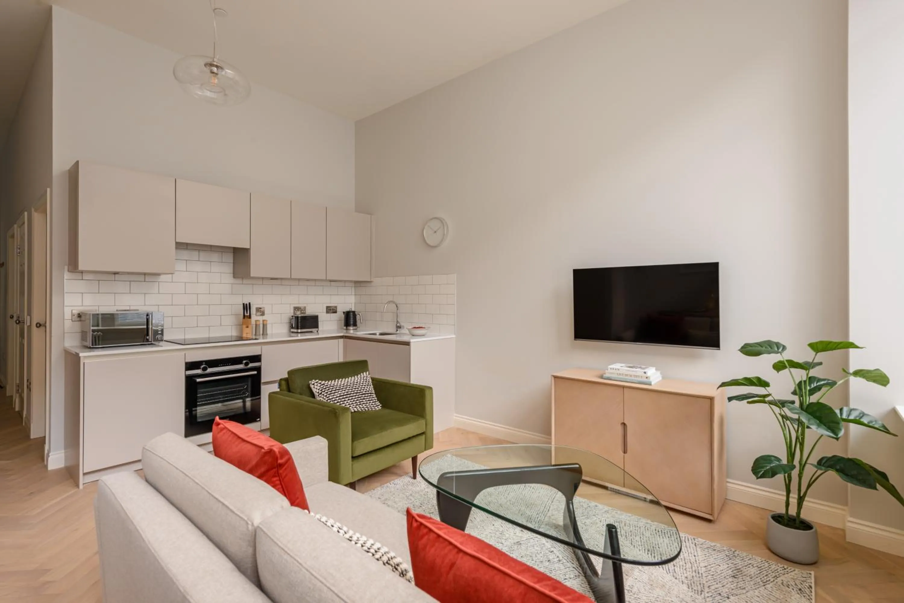 Living room in Museum Apartments