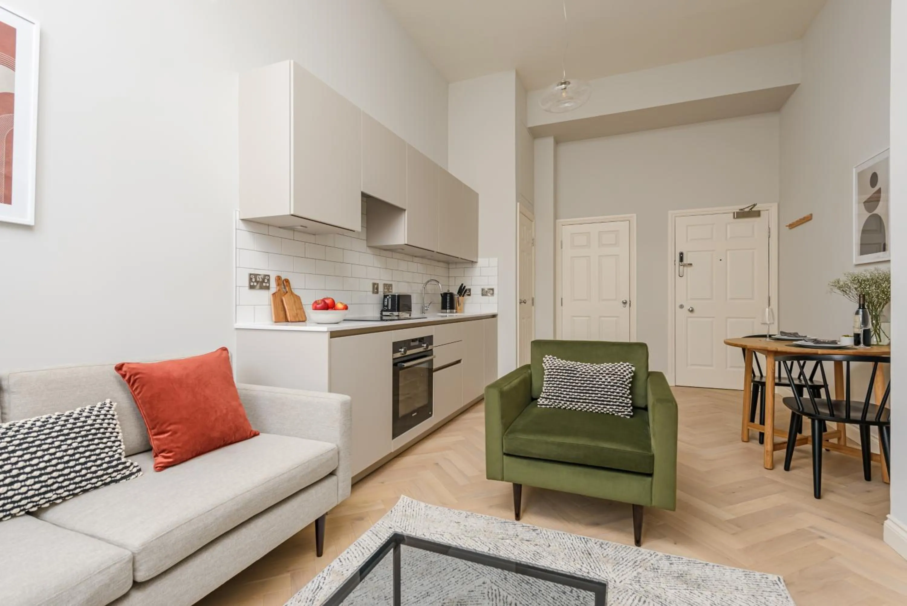 Living room in Museum Apartments