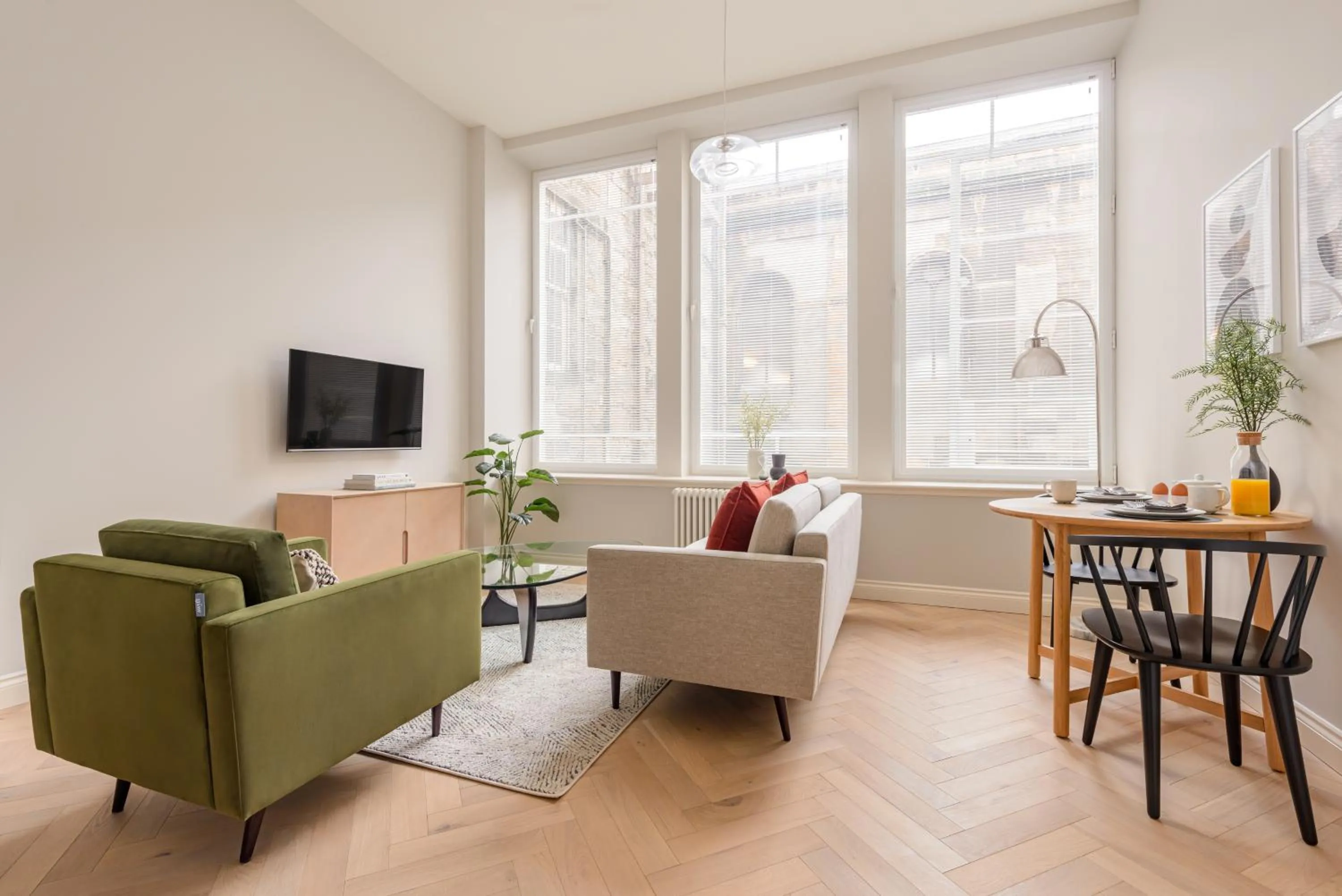 Living room in Museum Apartments