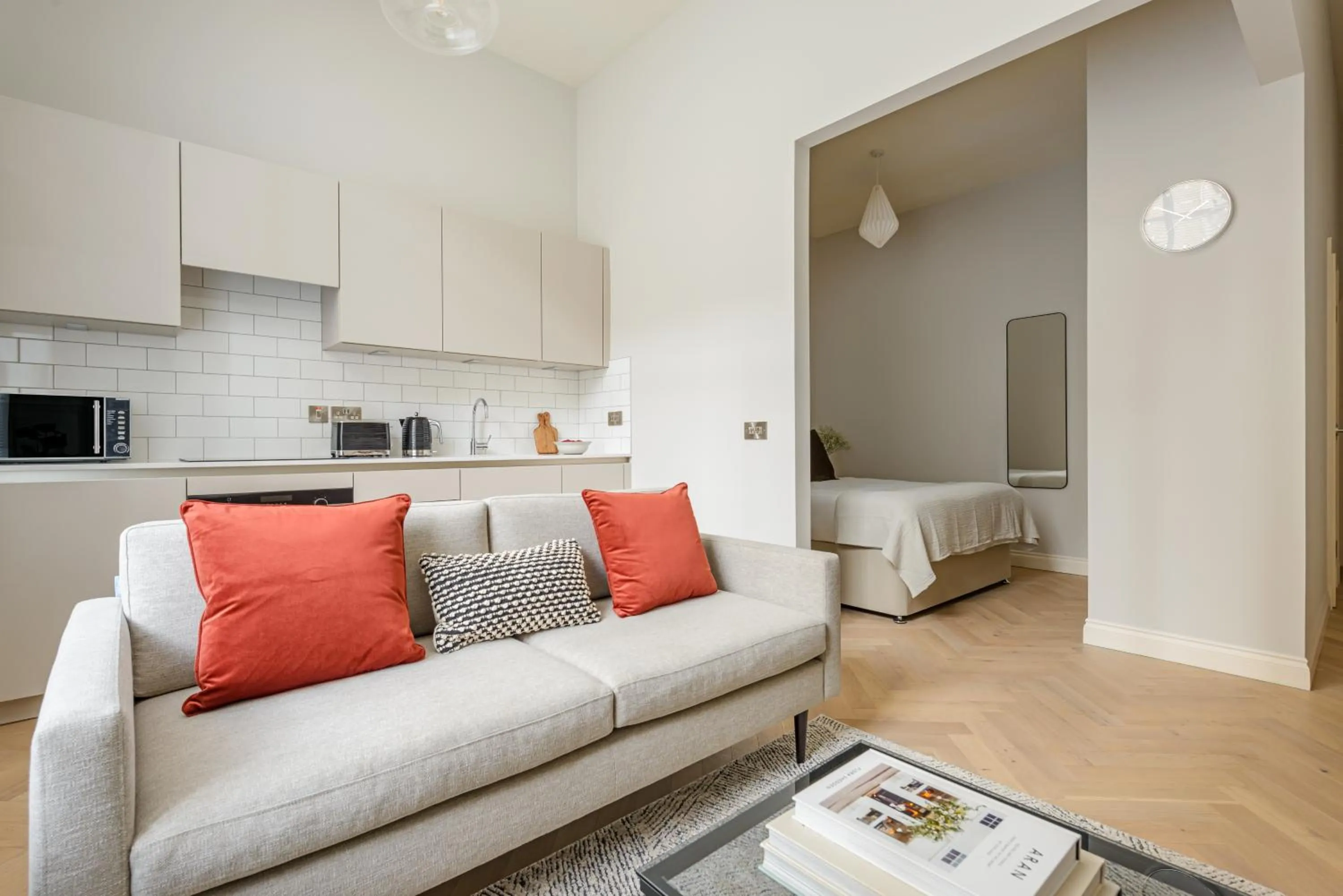 Living room in Museum Apartments