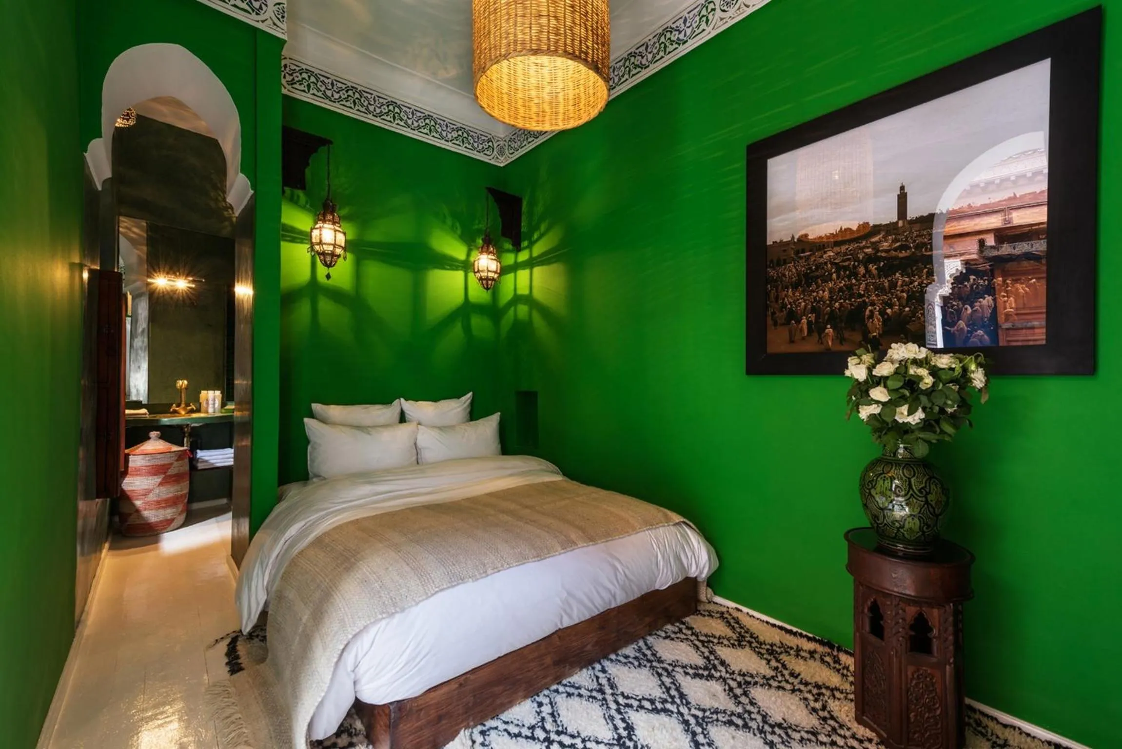 Bedroom, Bed in Riad Les Yeux Bleus
