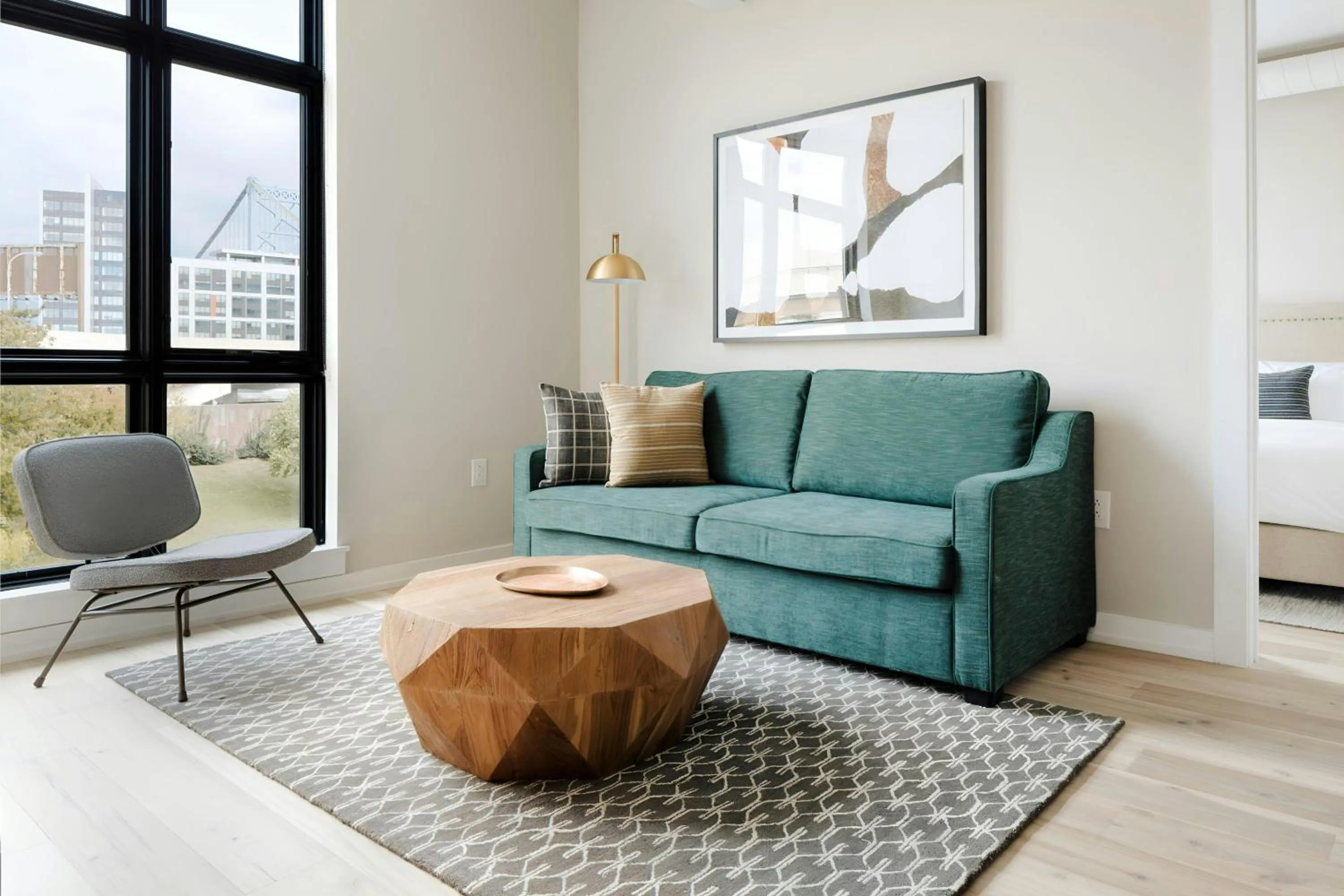 Living room in Sonder by Marriott Bonvoy The Edison Apartments Old City
