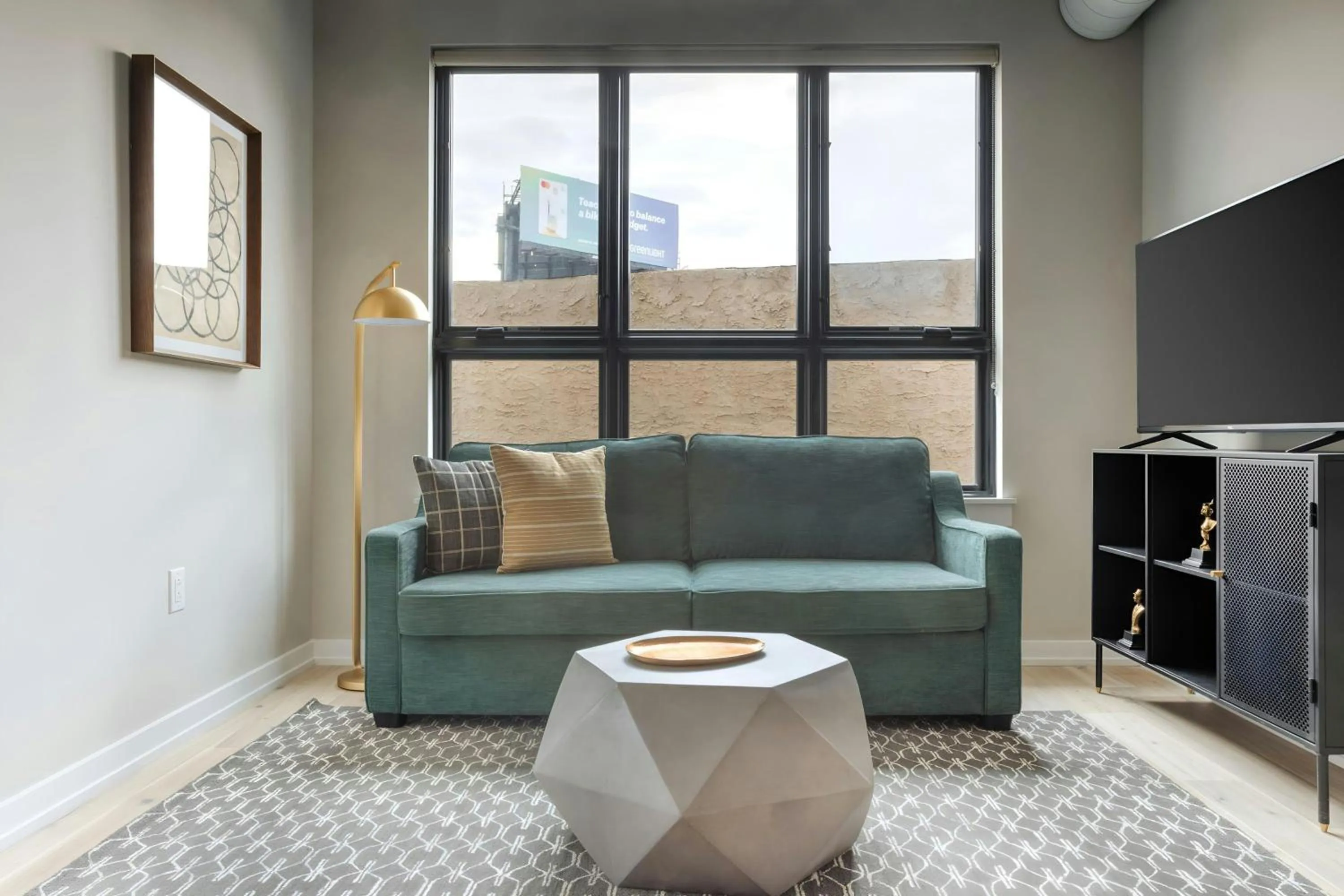 Living room in Sonder by Marriott Bonvoy The Edison Apartments Old City