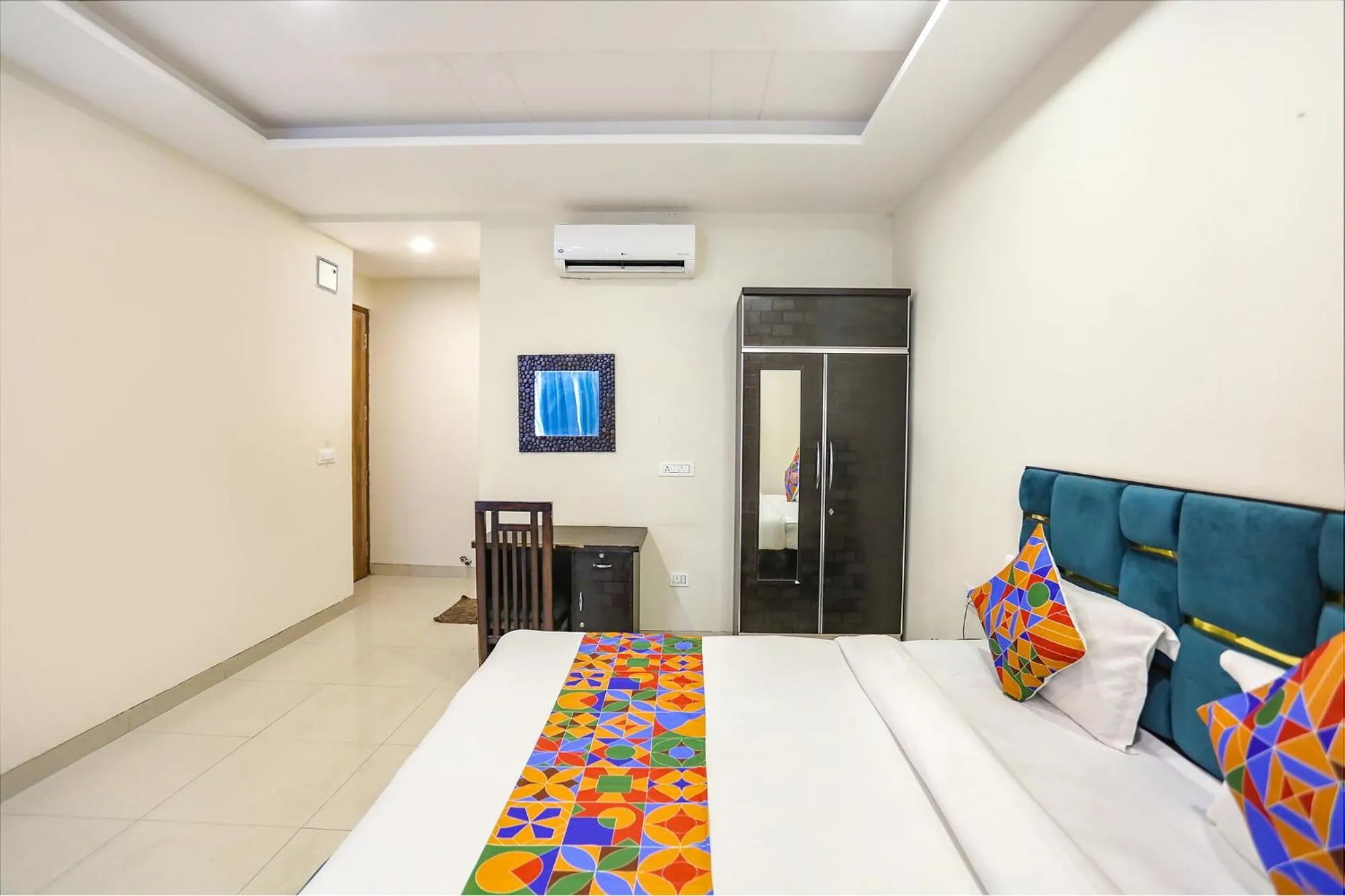 Bedroom, Bed in FabHotel Shiv Rachna - Mansarovar