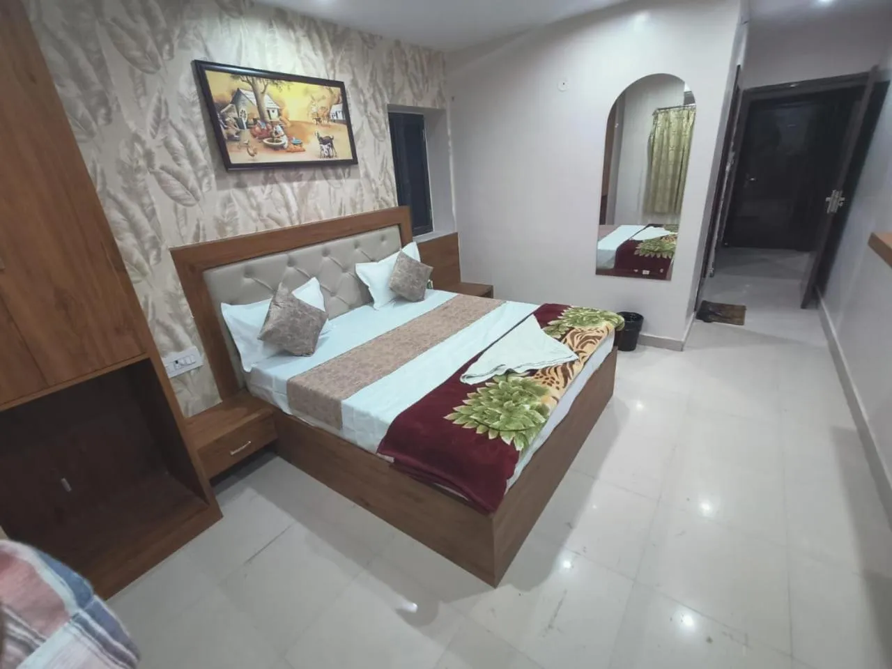 Bed in Hotel Siddhi Vinayak
