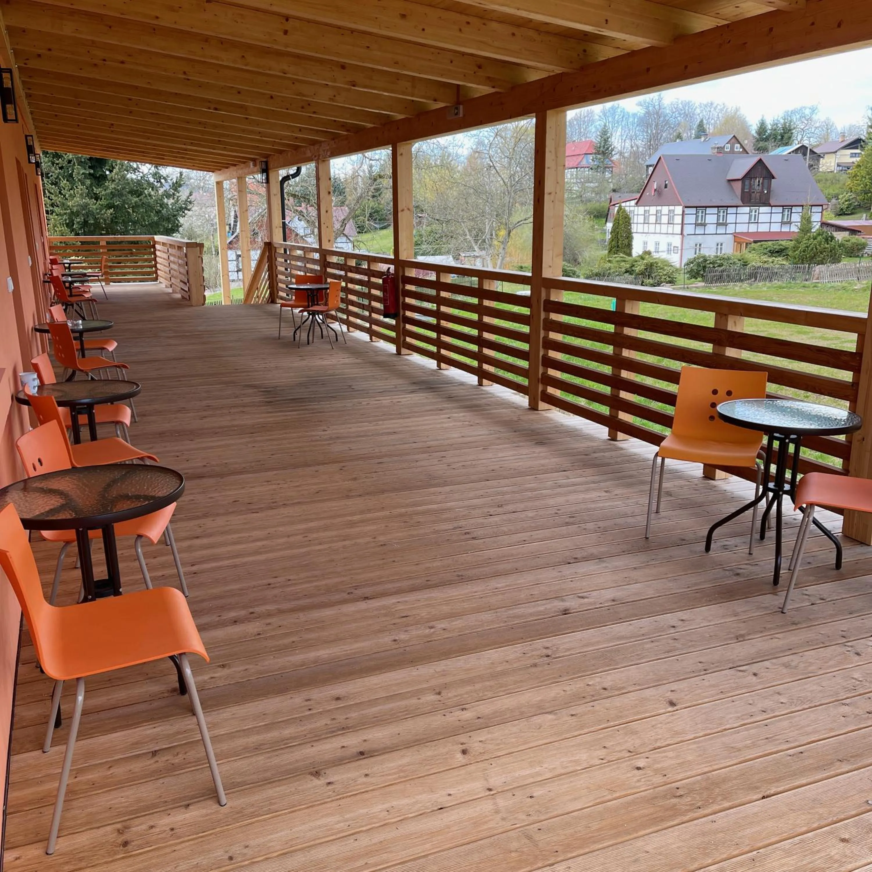 Balcony/Terrace in Penzion Pod Devítkou