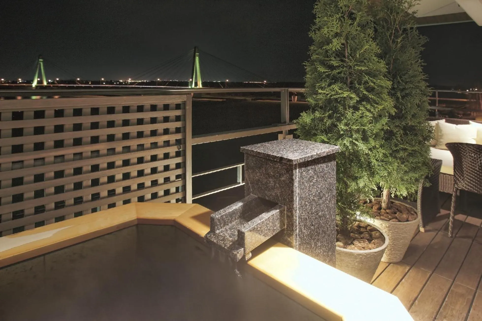 Open Air Bath in Tokachigawa Onsen Daiichi Hotel