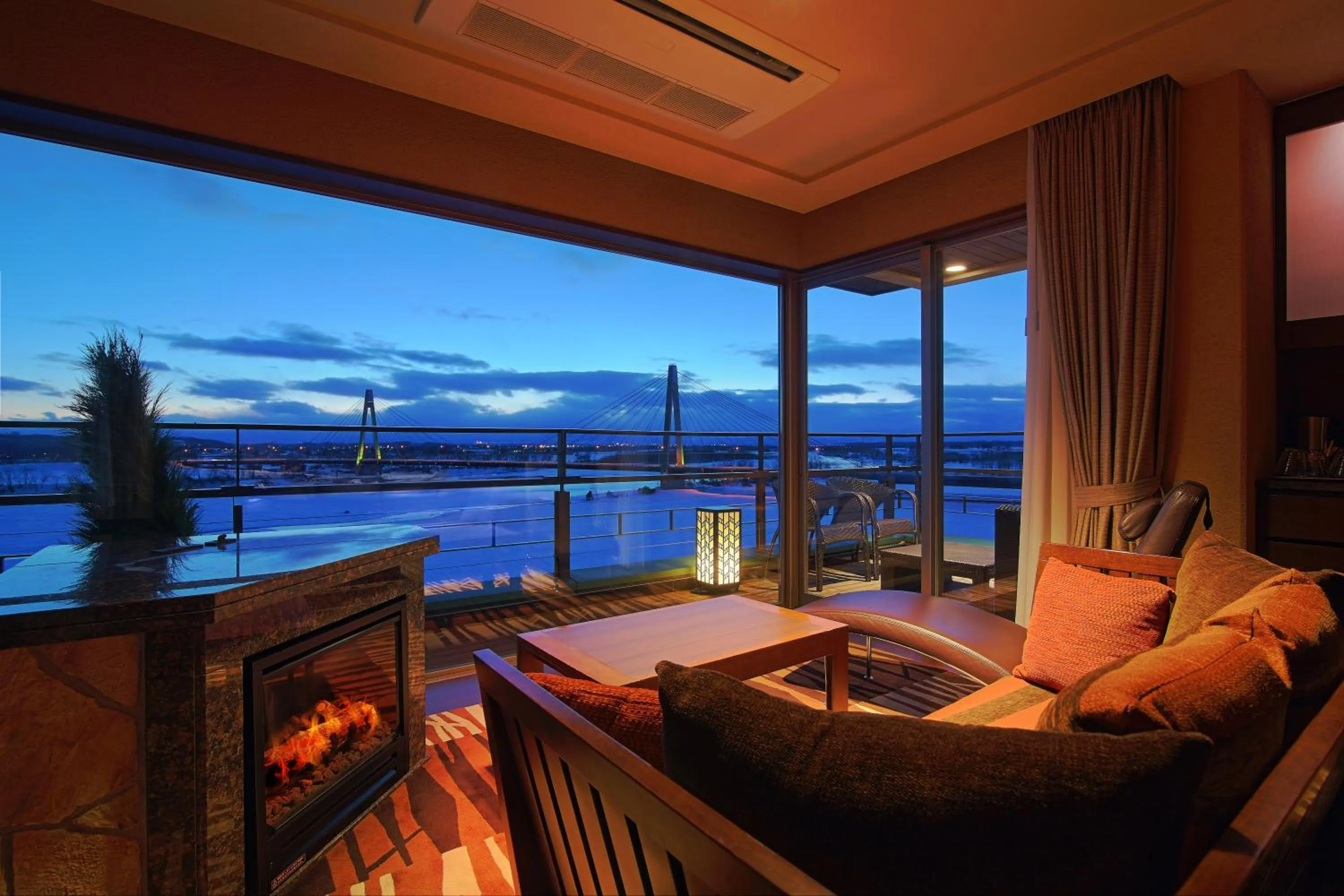 Living room in Tokachigawa Onsen Daiichi Hotel